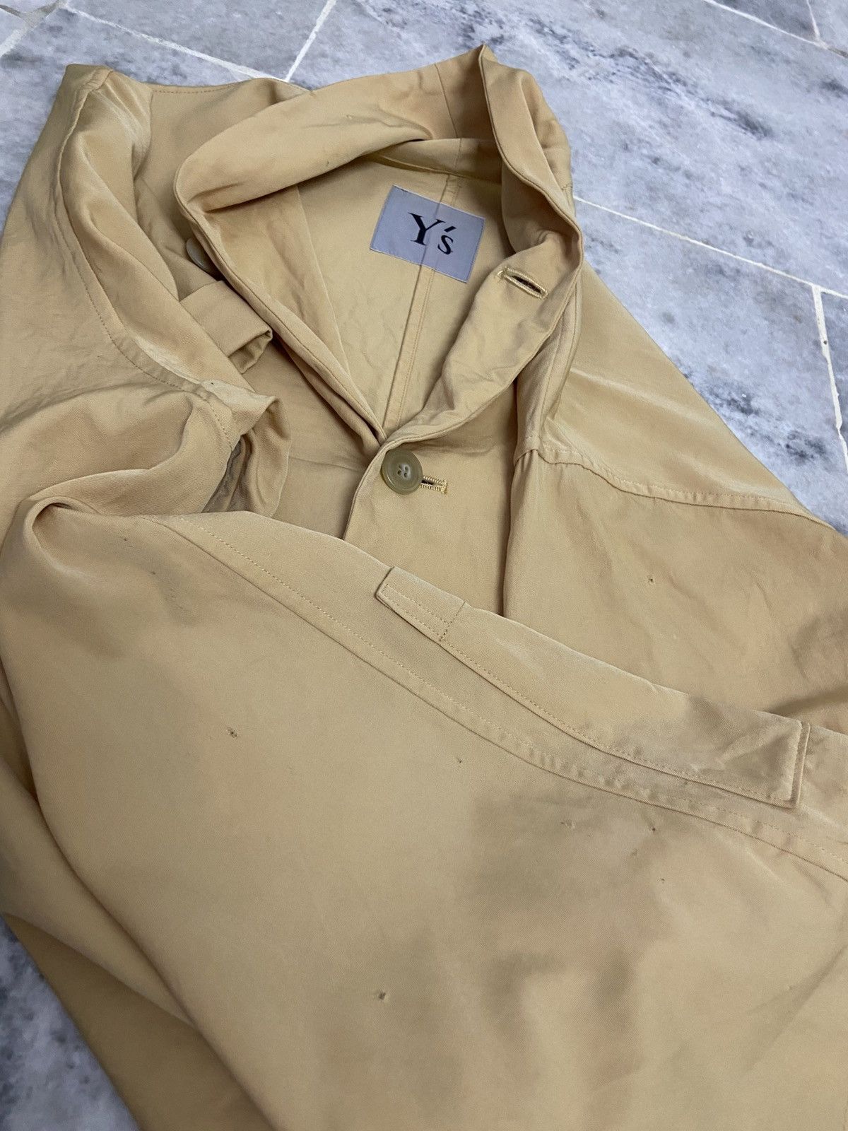 Yohji Yamamoto Y’s Laine Wool Long Oversize Shirt Size US L / EU 52-54 / 3 - 9 Thumbnail