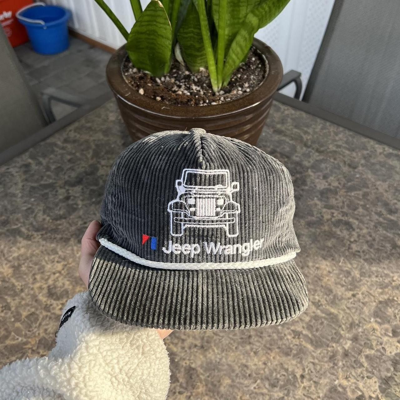 Vintage Vintage Jeep Corduroy Logo Hat Gray Adjustable Snapback Cap Size ONE SIZE - 2 Thumbnail