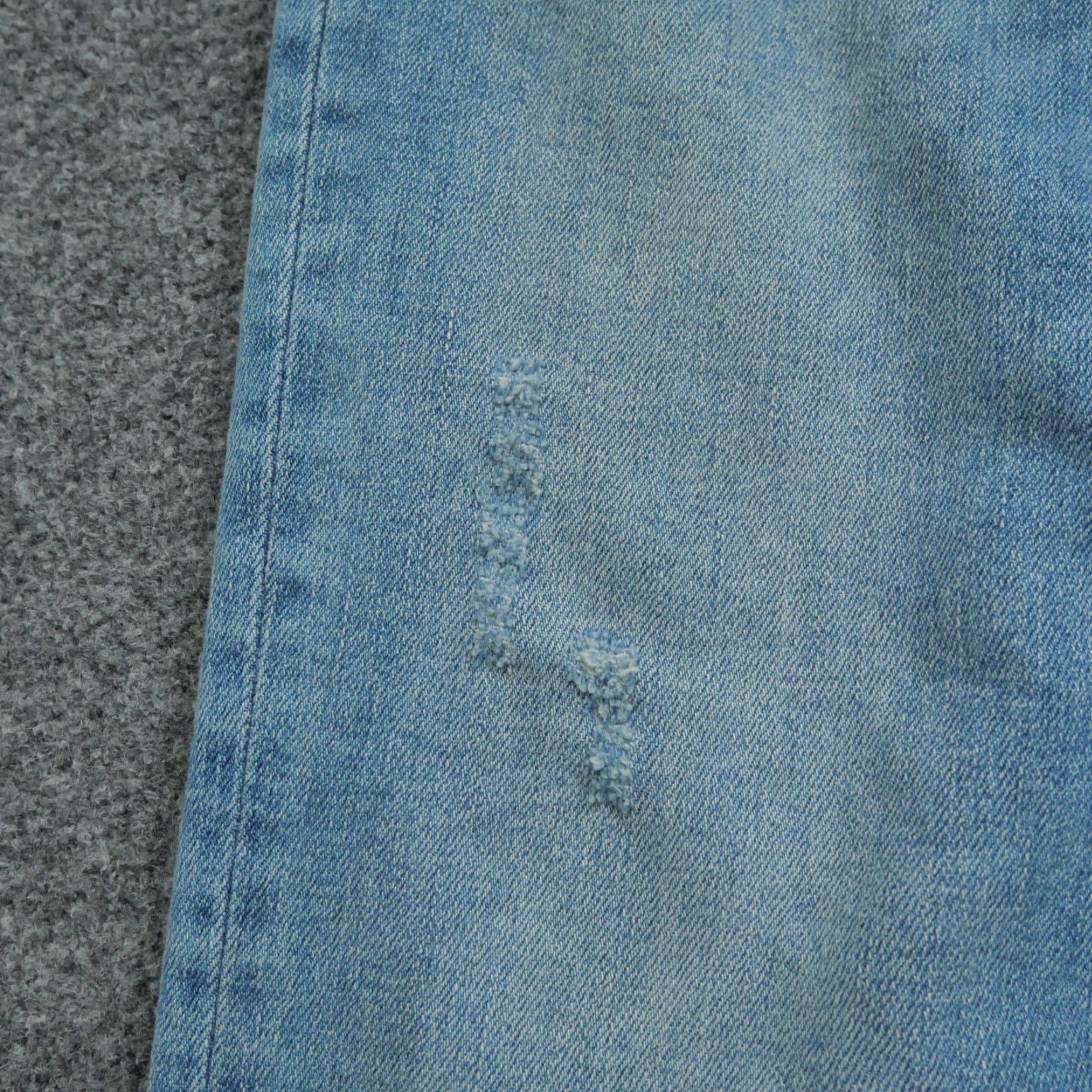 Allsaints AllSaints Jeans Womens 30 Blue Denim Pants Cropped Distressed Button Fly Skinny Regular Size 24" / US 00 / IT 34 - 7 Thumbnail