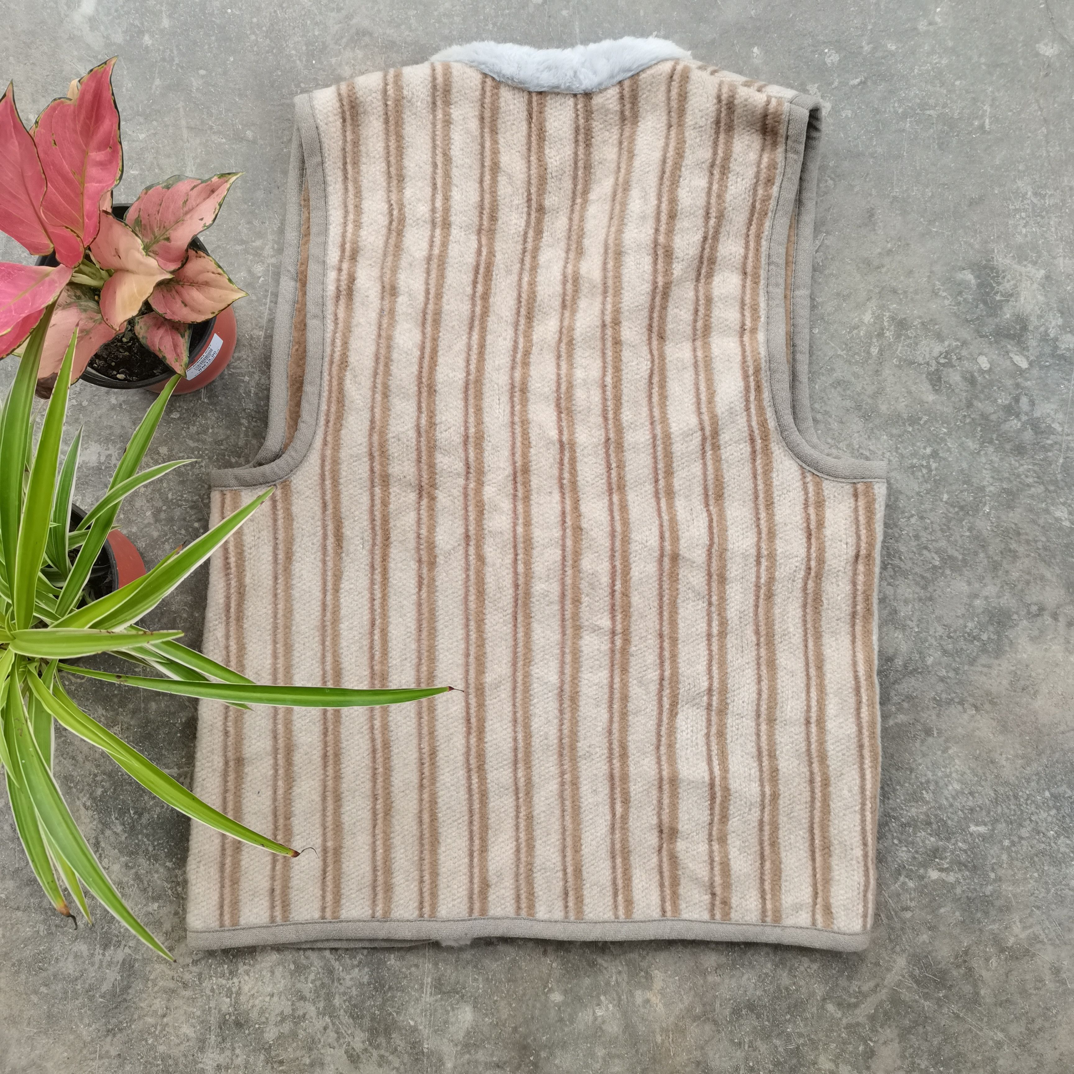 Japanese Brand × Vintage Vintage Rare🔥Japanese Brand Sleeveless Stripes Kimono Size US M / EU 48-50 / 2 - 6 Thumbnail