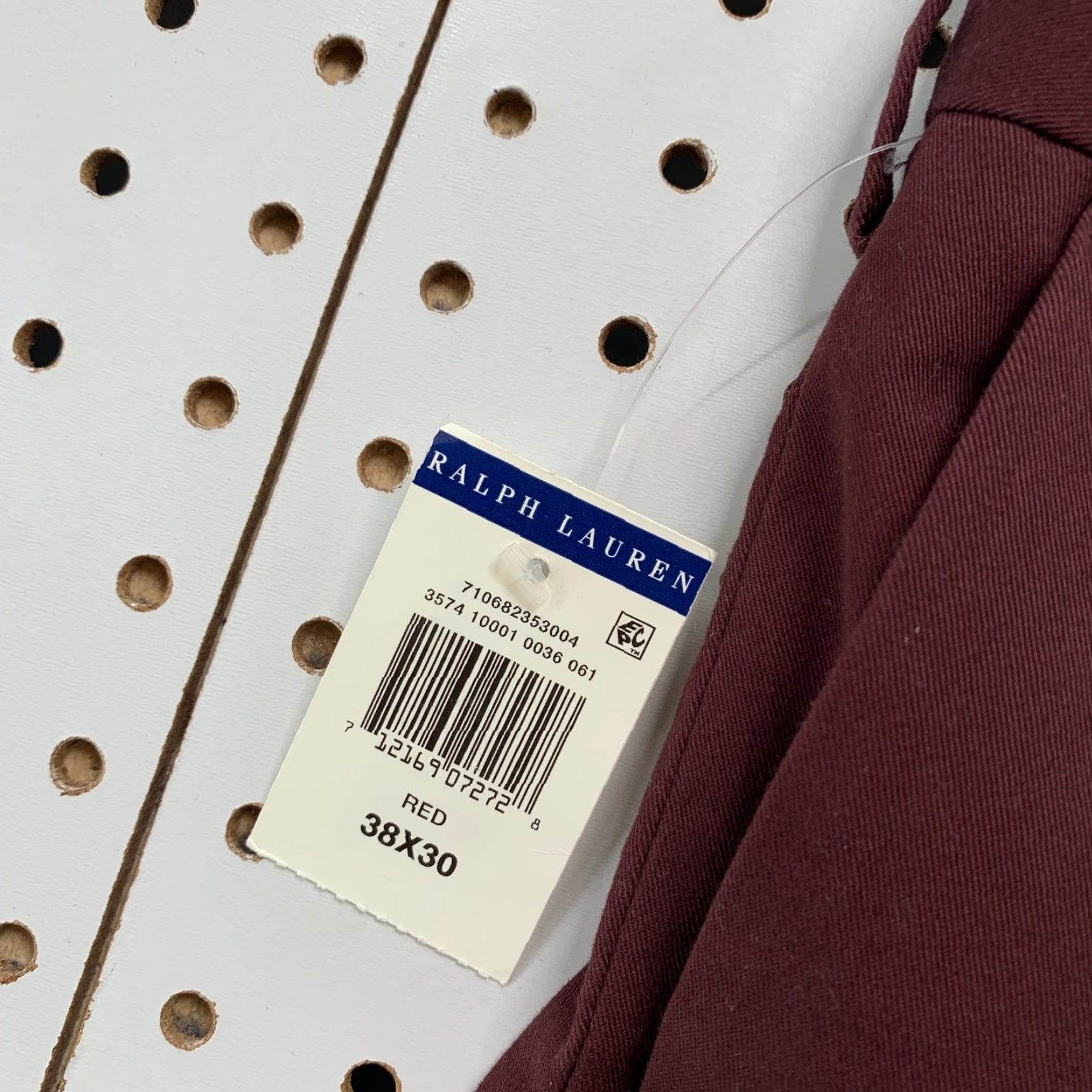 Polo Ralph Lauren Polo Ralph Lauren Chino Pants Mens 36x30 Maroon Red Classic Fit (Polo Ralph Lauren) Size US M / EU 48-50 / 2 - 2 Thumbnail