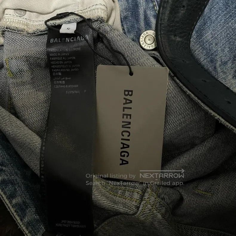 Balenciaga Balenciaga size S Zip-Up Hoodie Jacket with Destroyed Effe Size US 27 - 4 Thumbnail