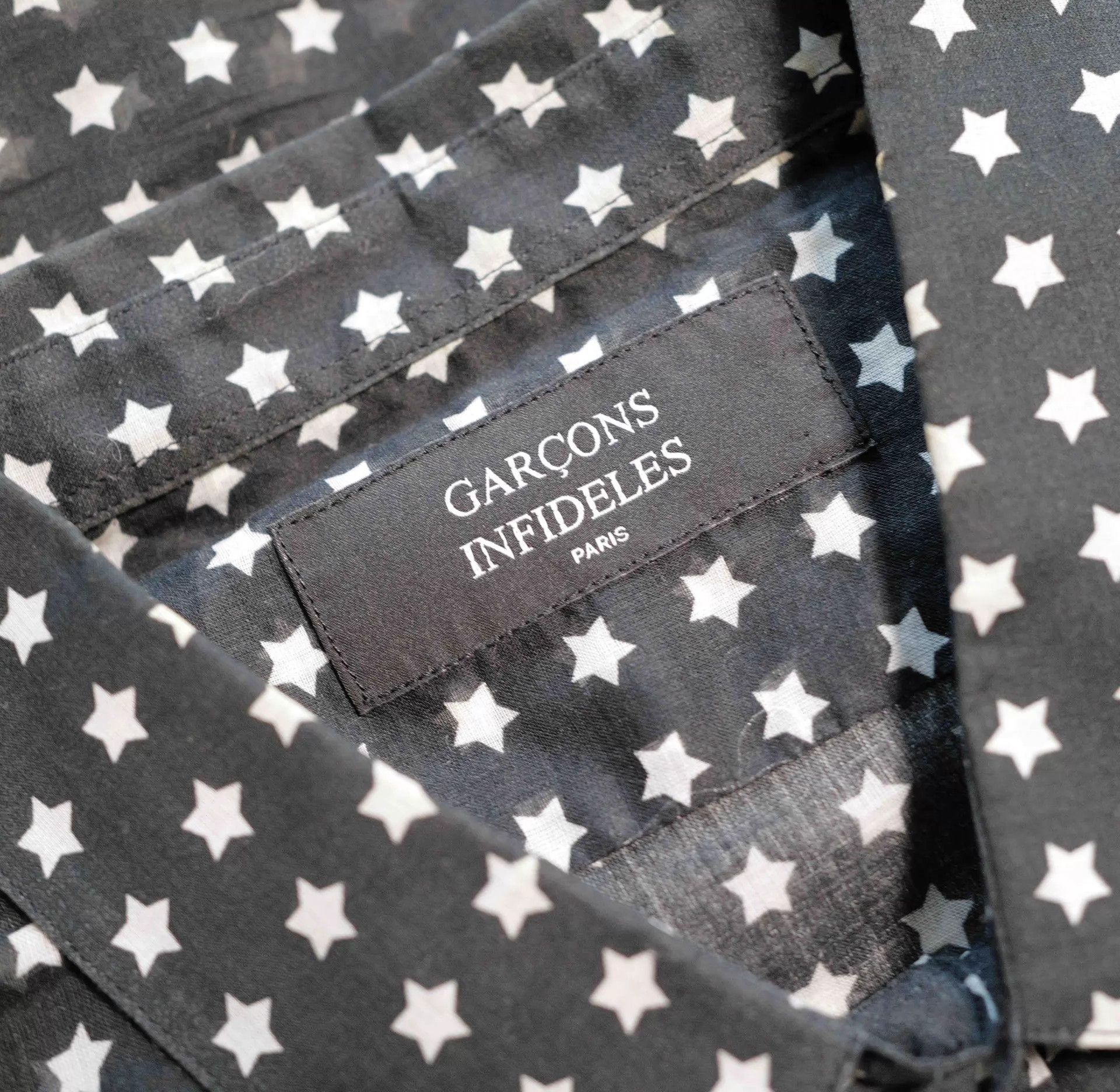 GARCONS INFIDELES Garcons Infideles Black Star Cotton Shirt SLP-FrenchRock Size US S / EU 44-46 / 1 - 4 Thumbnail