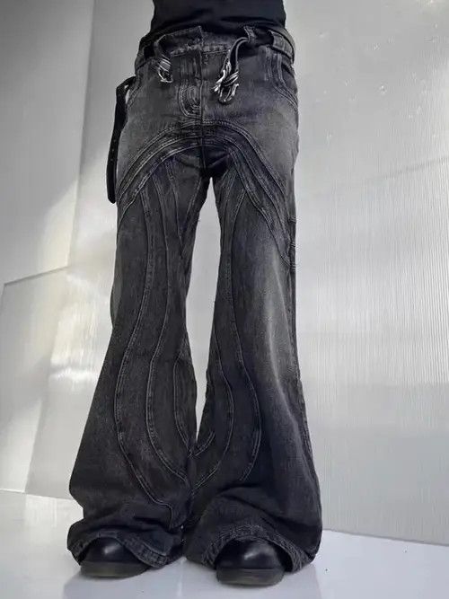 VIBE Retro washed distressed heavyweight corrugated bootcut jeans Size US 32 / EU 48 - 5 Thumbnail