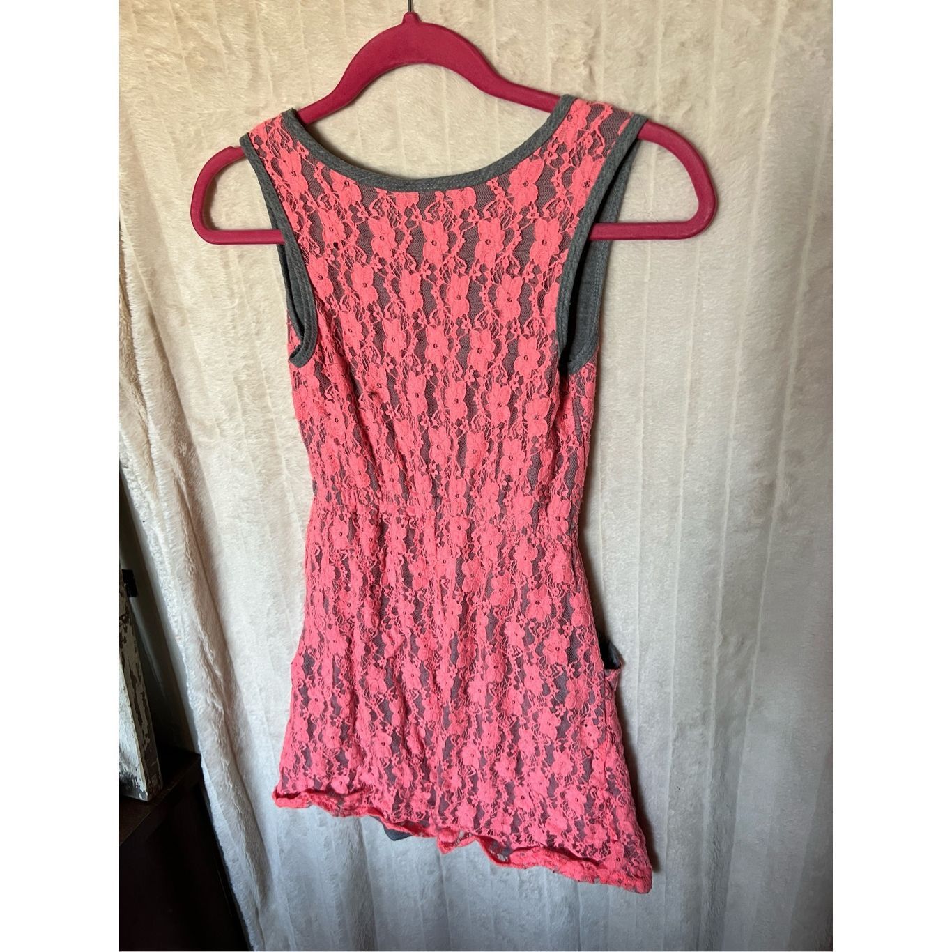 Other Vanity Grey With Pink Lace Dress Woman’s Size Small Size S / US 4 / IT 40 - 5 Thumbnail