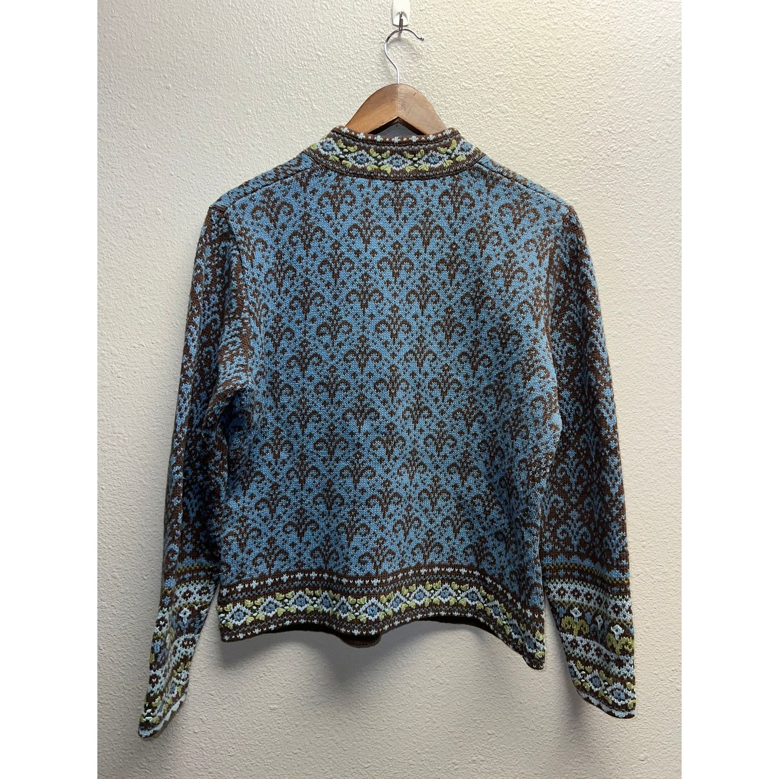 Vintage Womens Nomadic Traders Cardigan Sweater Zip Up Blue Medium Size M / US 6-8 / IT 42-44 - 7 Thumbnail