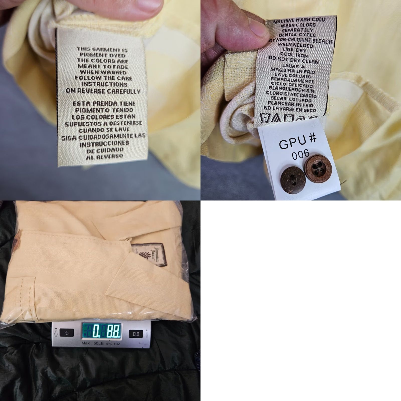 Vintage Jamaica Jaxx Yellow Tropical Island Button Up Shirt Casual M Mens Size US M / EU 48-50 / 2 - 8 Thumbnail