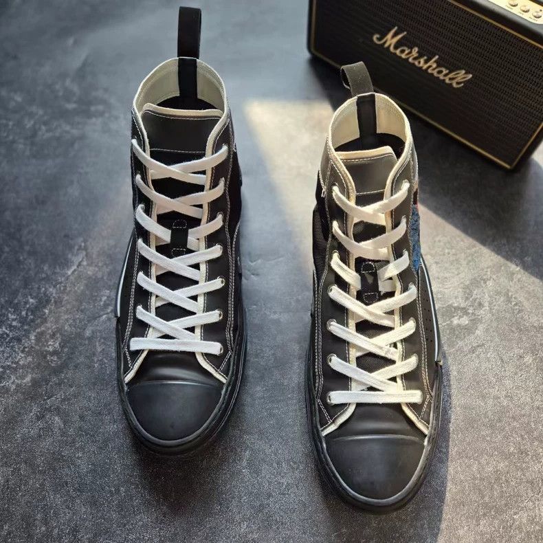 Dior DIOR HighTop Black Floral Sneakers Size 41-2506 Size US 10 / EU 43 - 3 Thumbnail