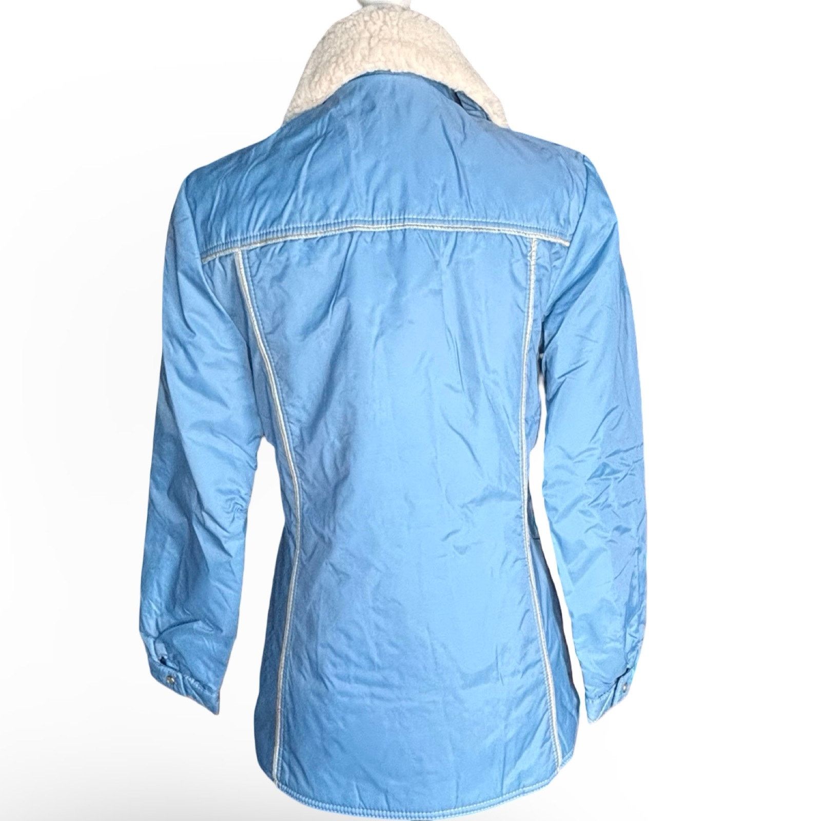 Vintage Vintage White Stag Blue Puffer Coat Sherpa Collar Winter Size M / US 6-8 / IT 42-44 - 9 Thumbnail