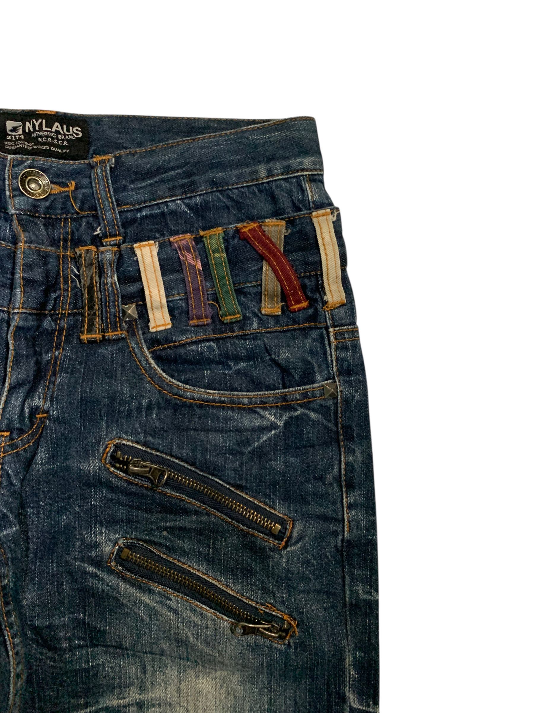 PPFM CLAWNMARK💥NYALUS DOUBLE WAIST RUSTY DISTRESSED DENIM Size US 29 - 11 Thumbnail