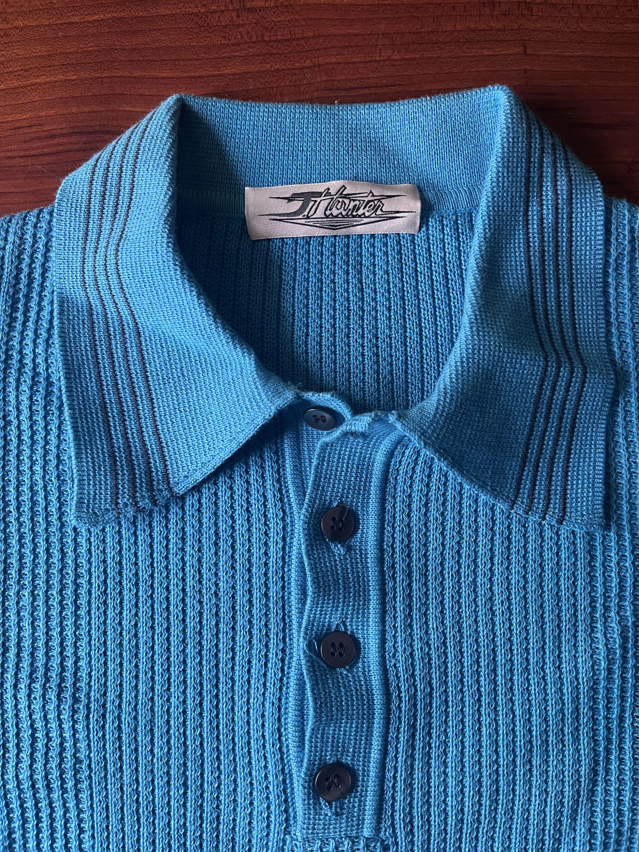 Other Polo J. Hunter Light Blue Texture Mens Elegant Casual Size US M / EU 48-50 / 2 - 3 Thumbnail