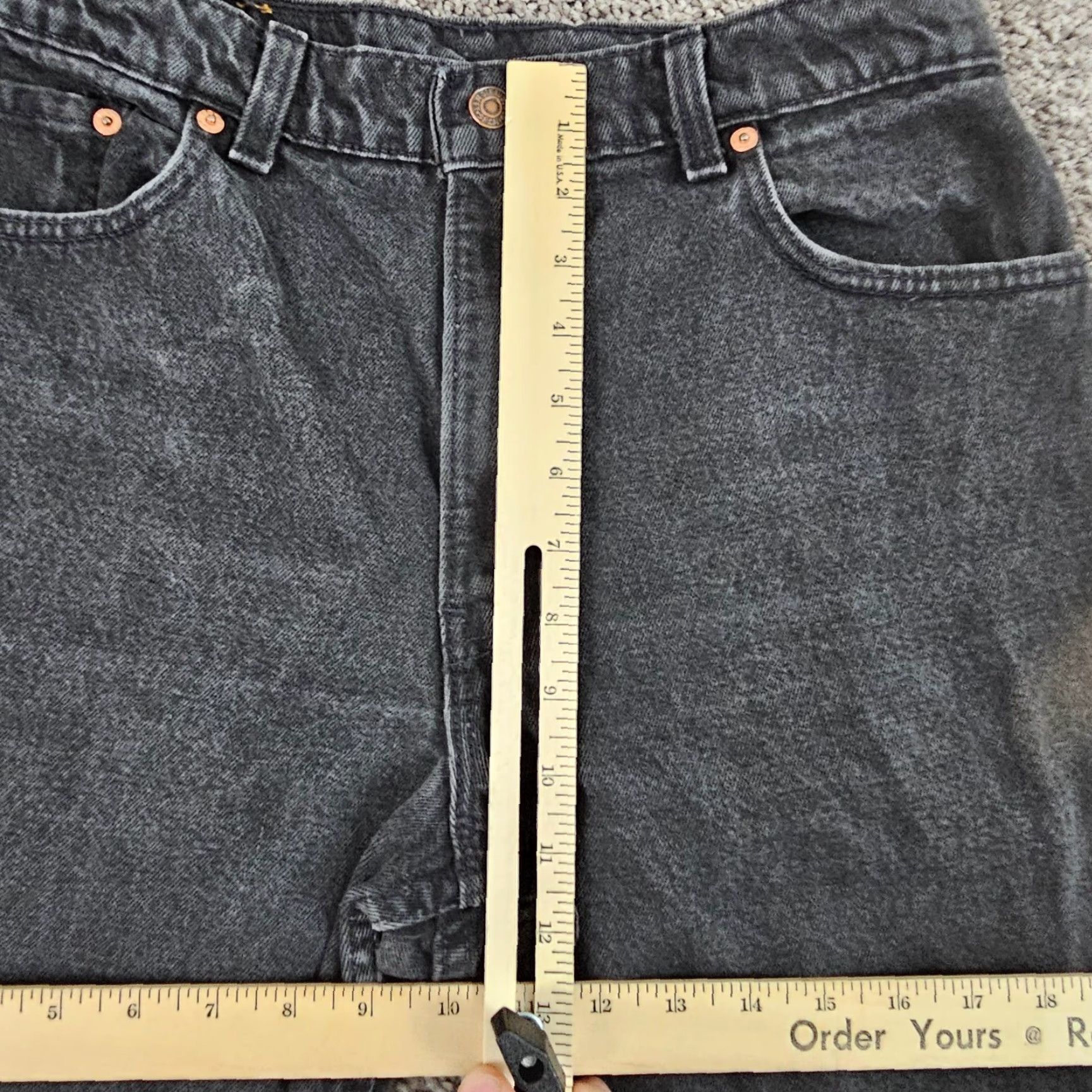Levi's VINTAGE Levi's 550 Jeans Womens Relaxed Fit Tapered 90s Made in USA Black Denim 27x32 Size 34" / US 12 / IT 48 - 4 Thumbnail