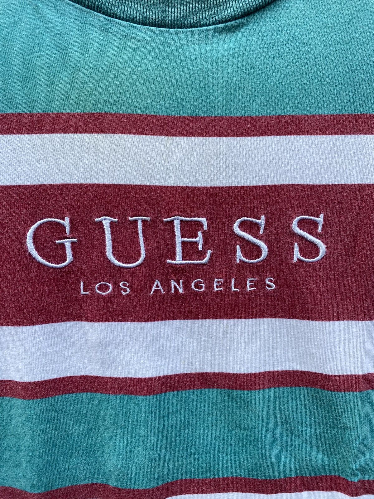 Guess Guess stripped embroidery tshirt Size US M / EU 48-50 / 2 - 4 Thumbnail