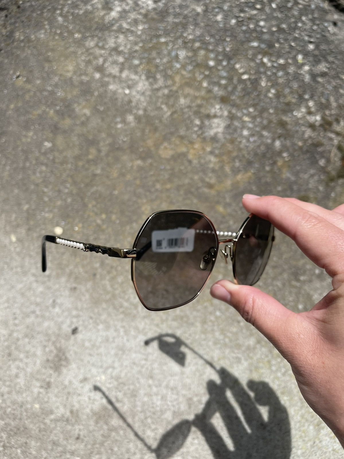 Chanel Bnib Chanel Square Sunglasses CH4281QH braided leather pearl Size ONE SIZE - 5 Thumbnail