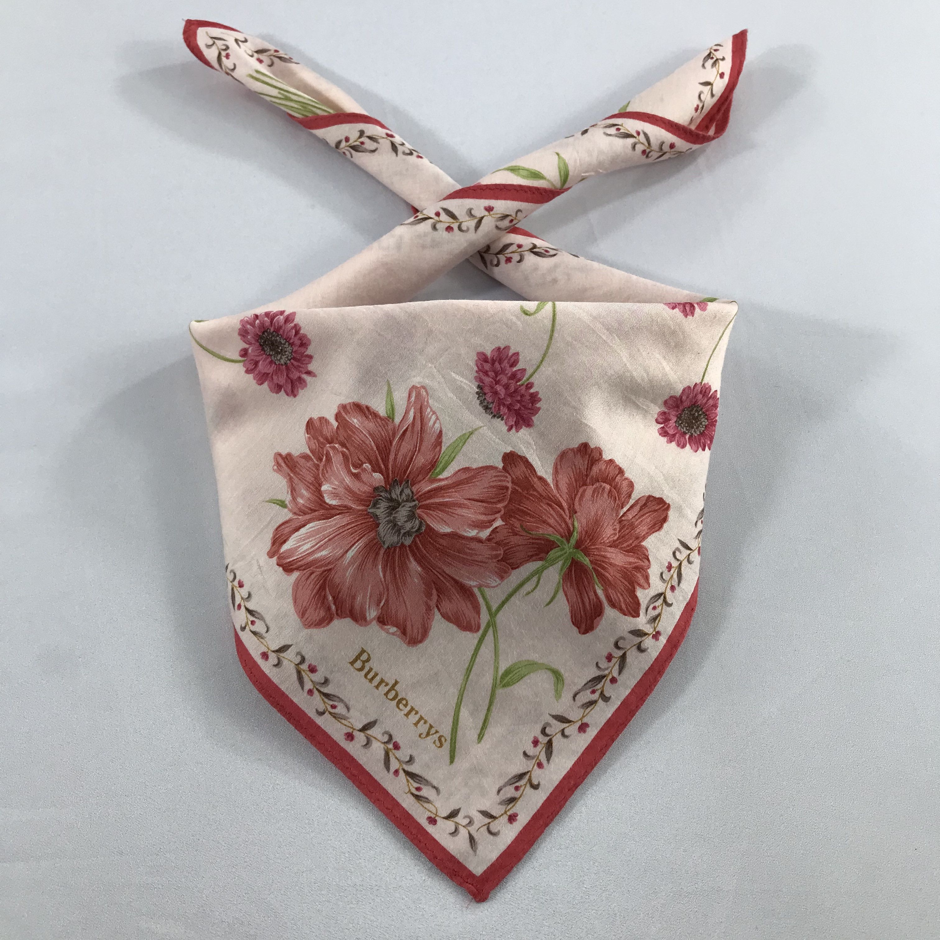 Burberry × Vintage Burberry Bandana / Handkerchief / Neckerchief - S2132 Size ONE SIZE - 3 Thumbnail
