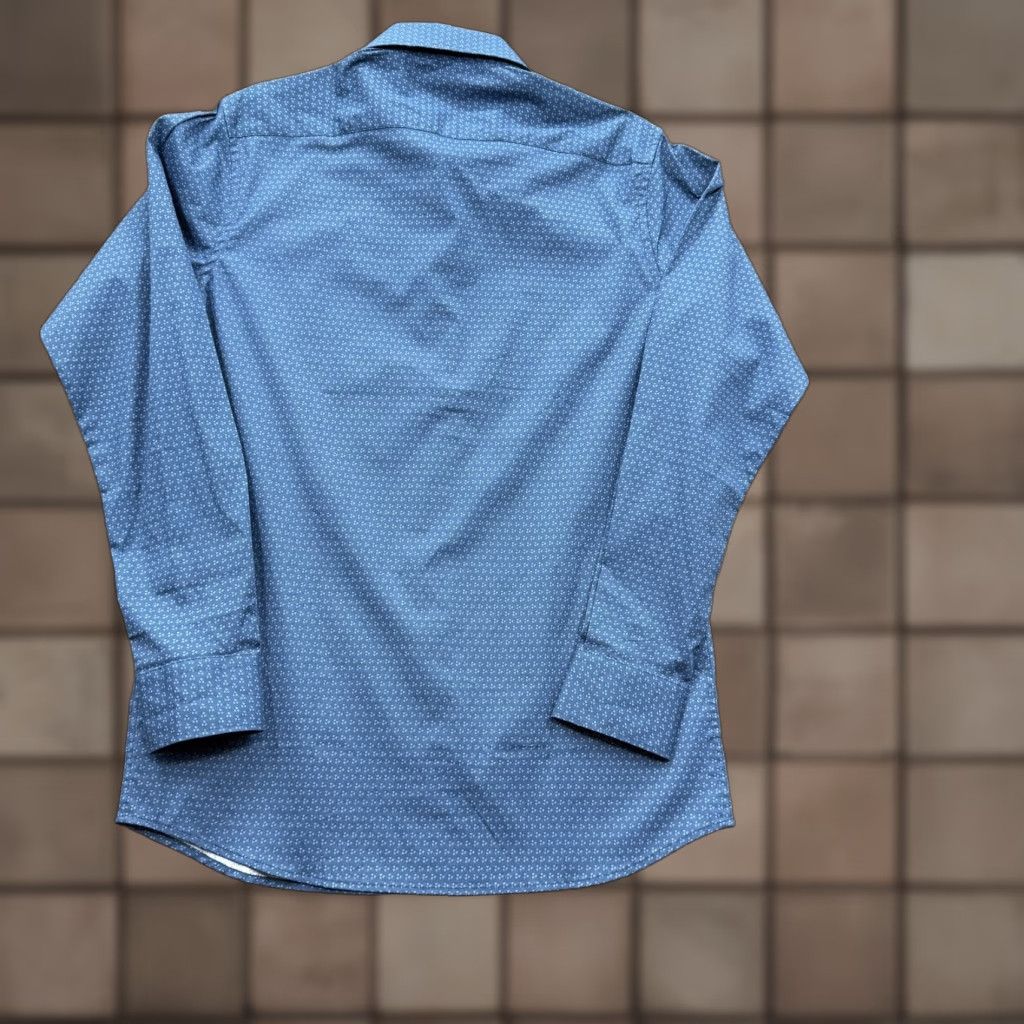 Scotch & Soda Scotch & Soda Dress Shirt Mens 15.5 Blue Modern Fit Long Sleeve Button Up Patterned Size 42R - 1 Thumbnail