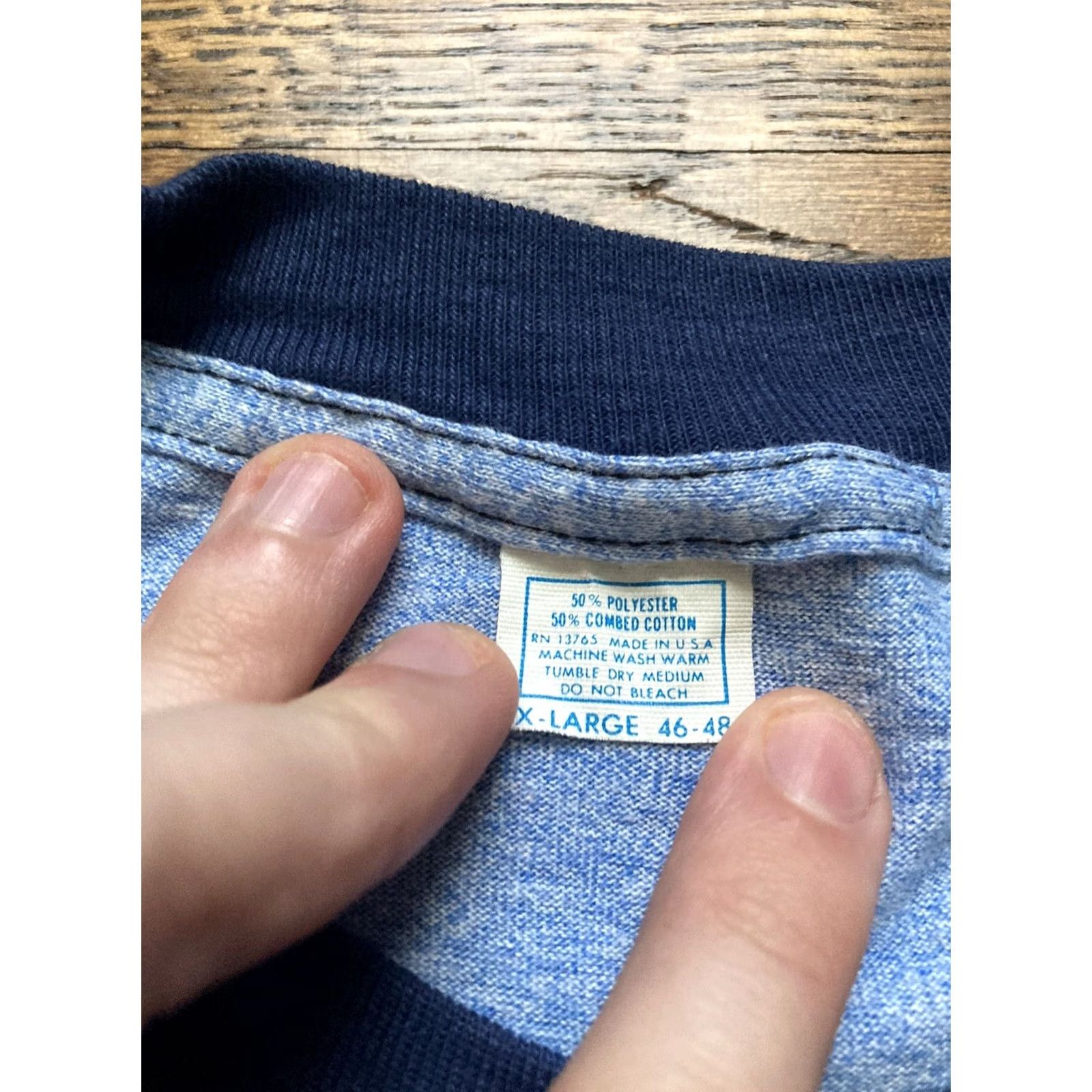 Vintage VINTAGE 70s PCB Panama City Beach Florida Shirt Mens XL Ringer USA Made Blue Size US XL / EU 56 / 4 - 4 Thumbnail