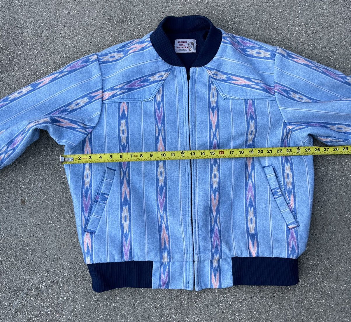 Other Vintage Saddle King Western Navajo Aztec Bomber Jacket Size US XL / EU 56 / 4 - 5 Thumbnail