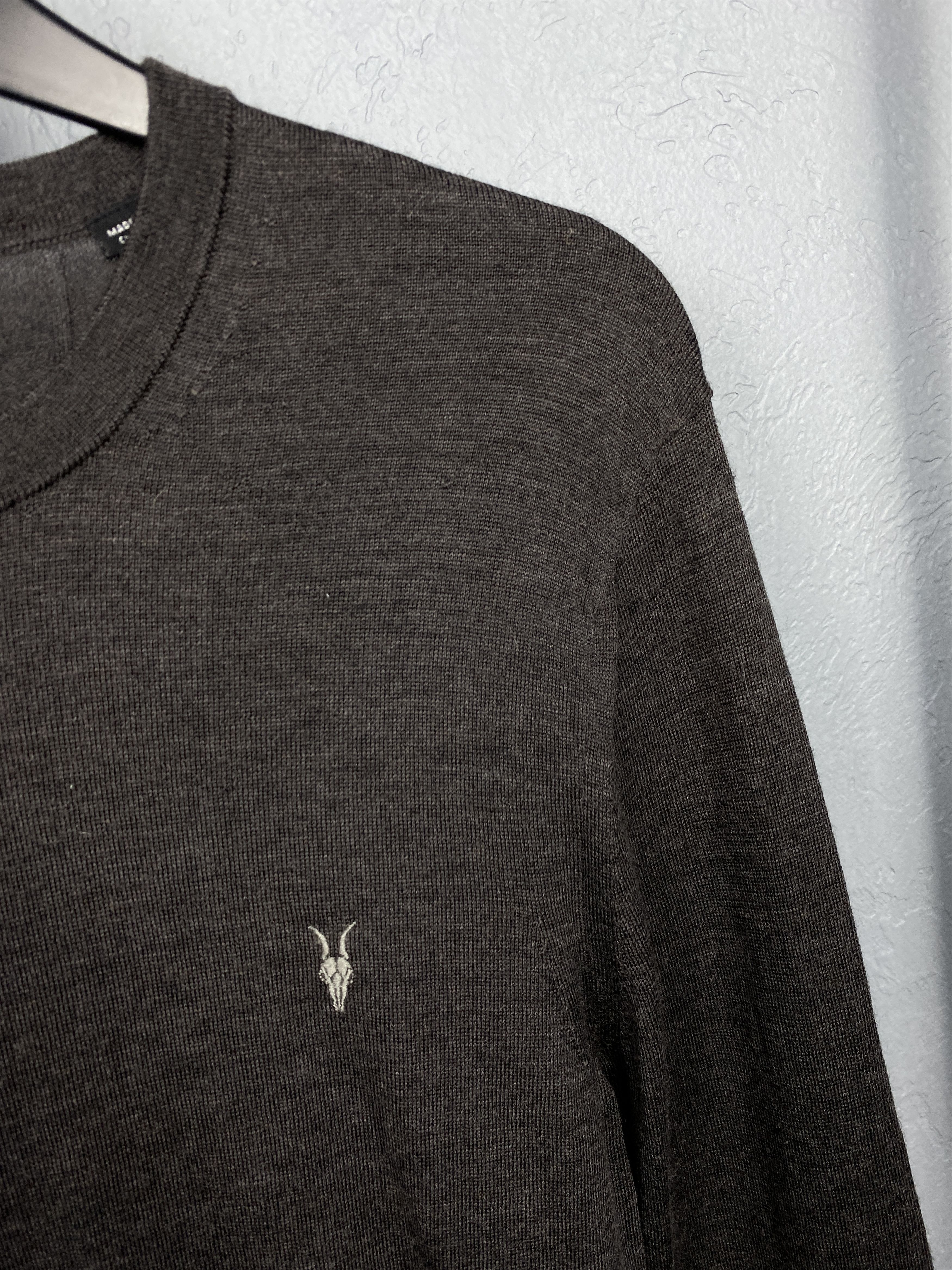 Allsaints × Vintage AllSaints Mens Mode Merino Crew Neck Wool Knit Sweater Size US S / EU 44-46 / 1 - 3 Thumbnail