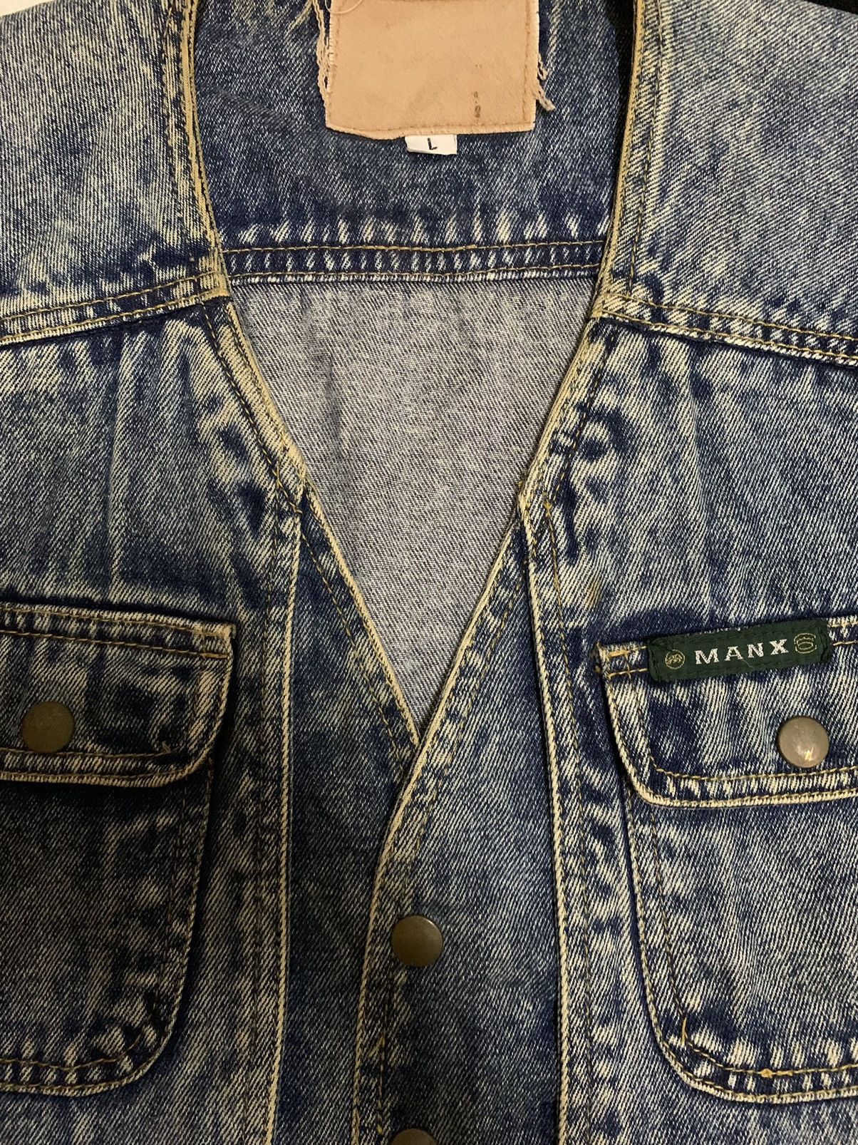 Hysteric Glamour Vintage Japanese Manx Tactical Biker/Trucker Denim Vest Size US M / EU 48-50 / 2 - 7 Thumbnail