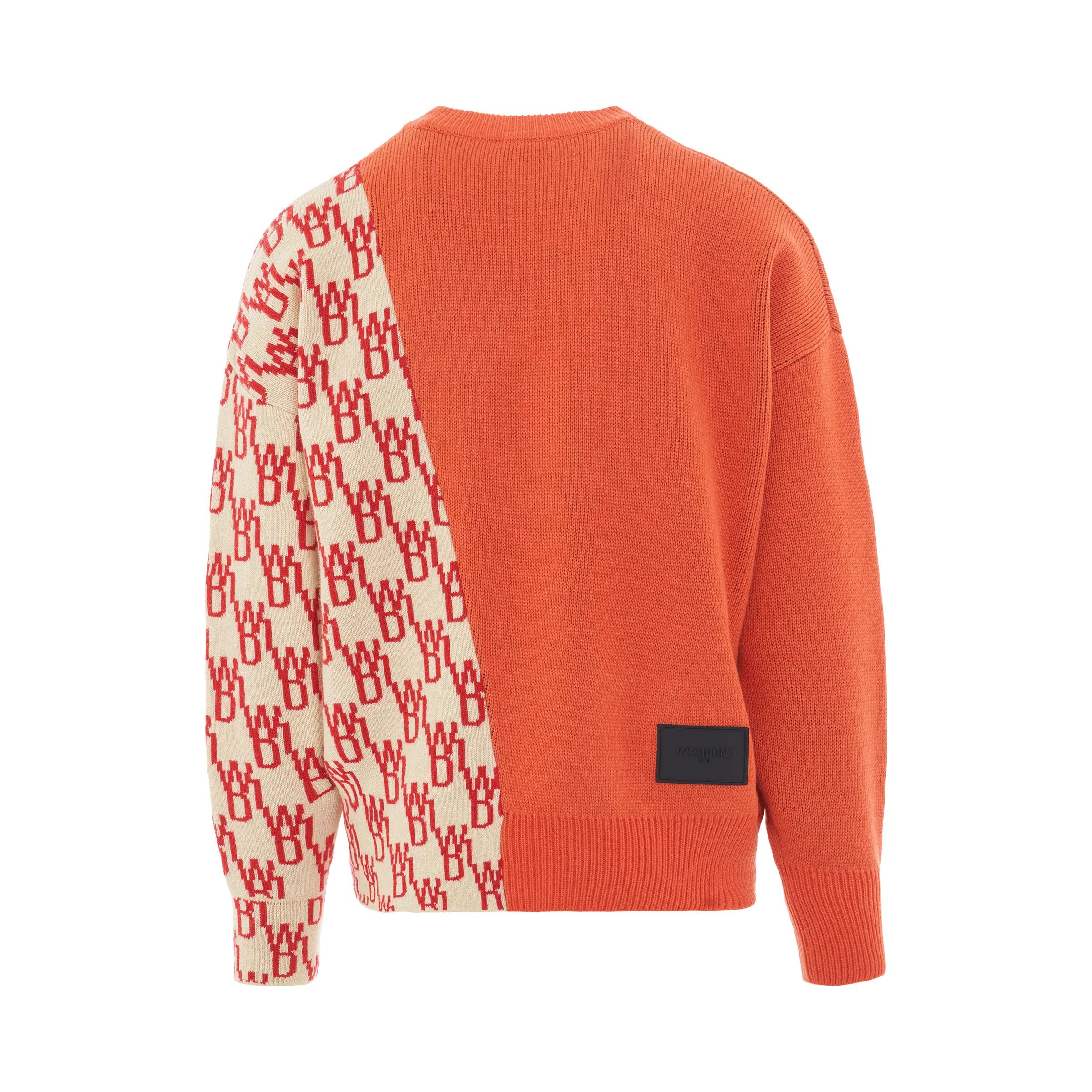 WE11DONE o1mris0824 Sweater in Orange Size US M / EU 48-50 / 2 - 3 Thumbnail