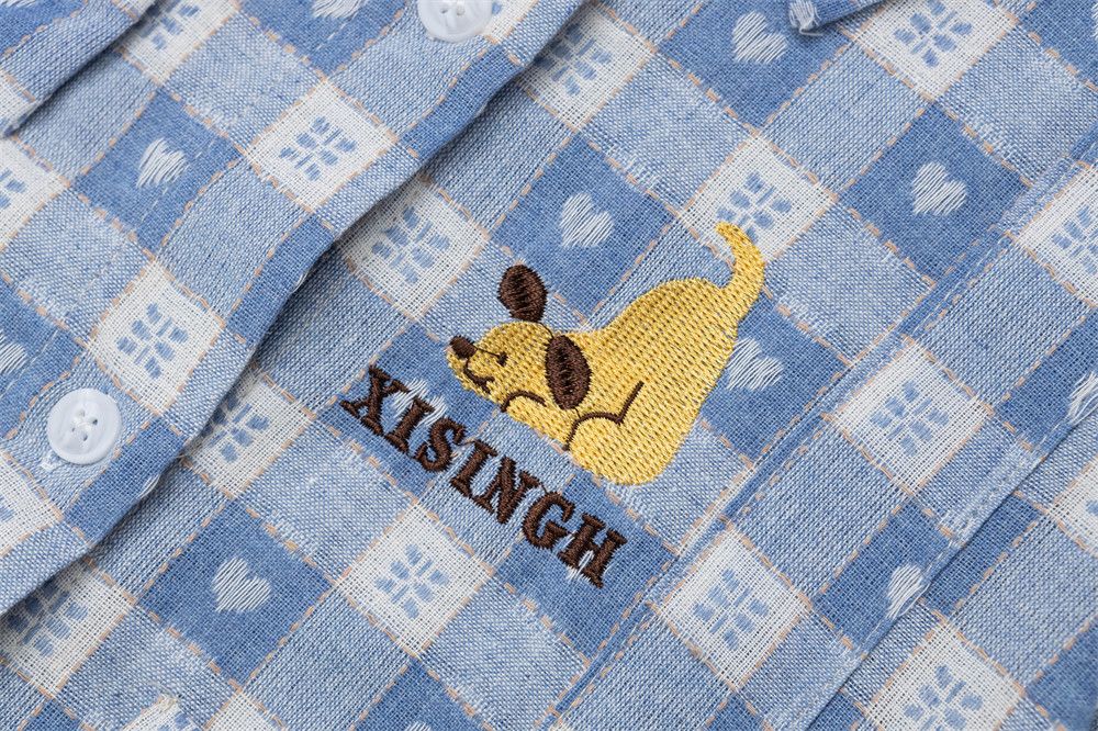 Japanese Brand Men's Casual Hip-Hop Cartoon Plaid Shirt Size US M / EU 48-50 / 2 - 4 Thumbnail