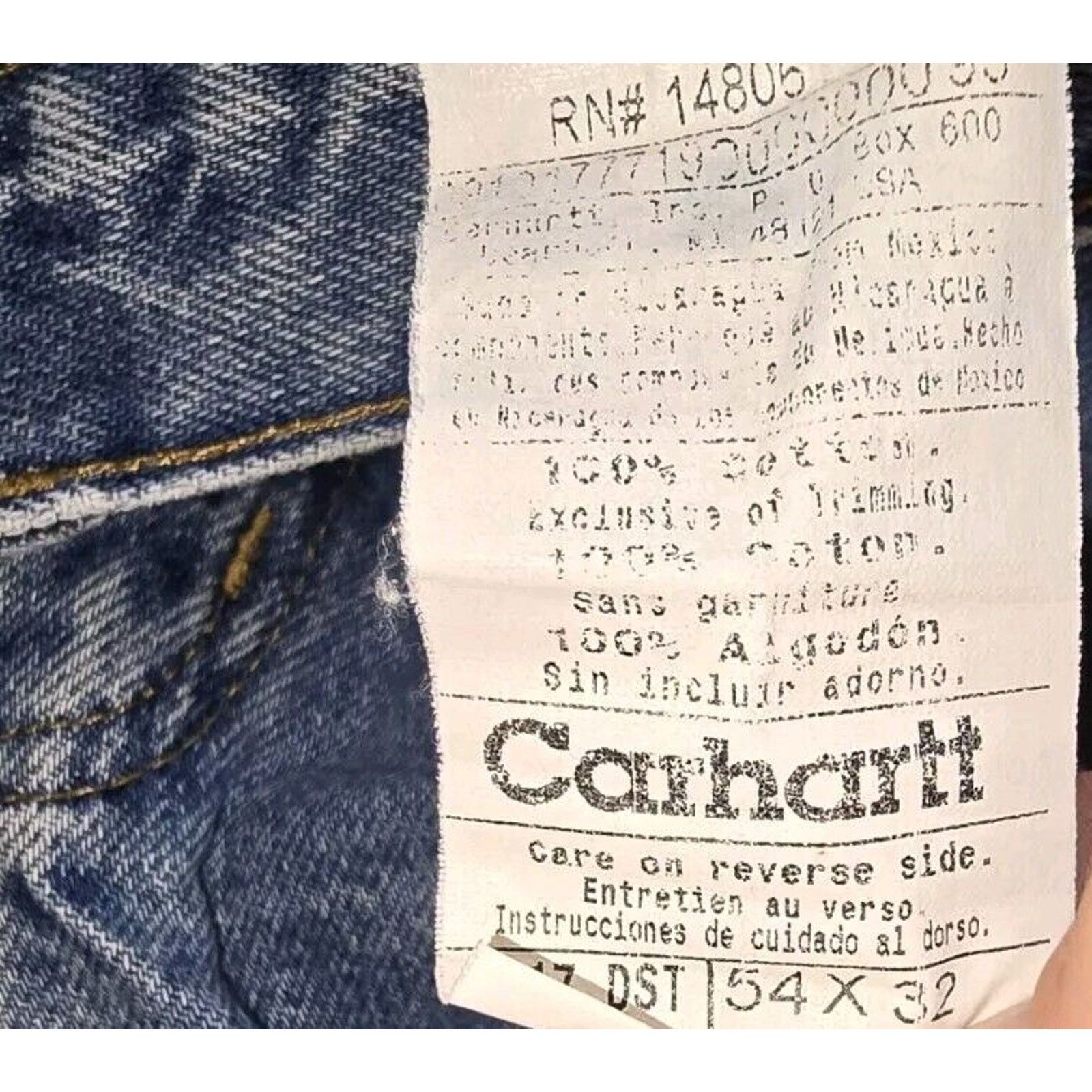 Carhartt Carhartt Jeans Men 54x32 Blue Denim Relaxed Tapered Workwear Size US 44 / EU 60 - 9 Thumbnail