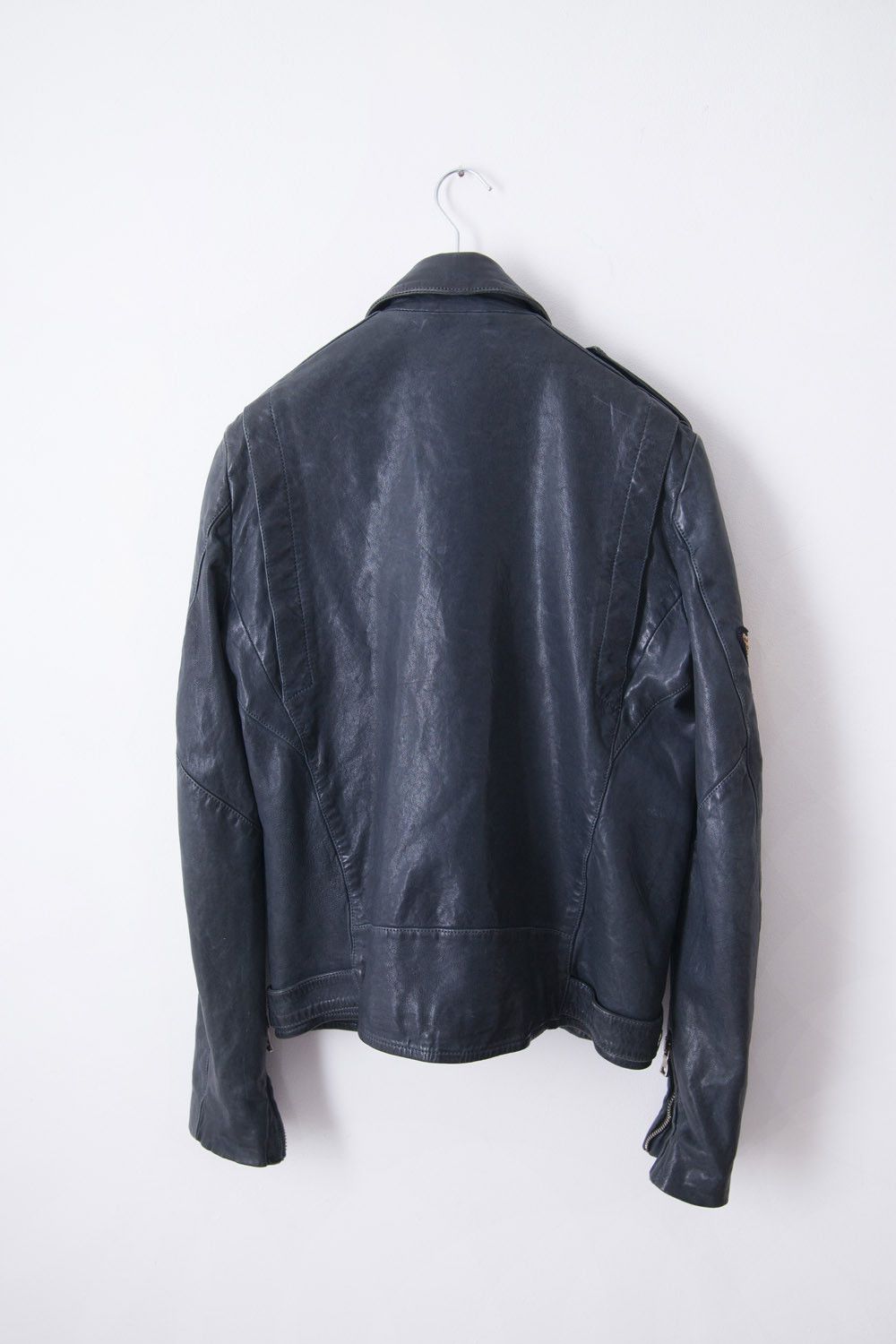 Balmain SS14 blue biker leather jacket Size US M / EU 48-50 / 2 - 3 Thumbnail