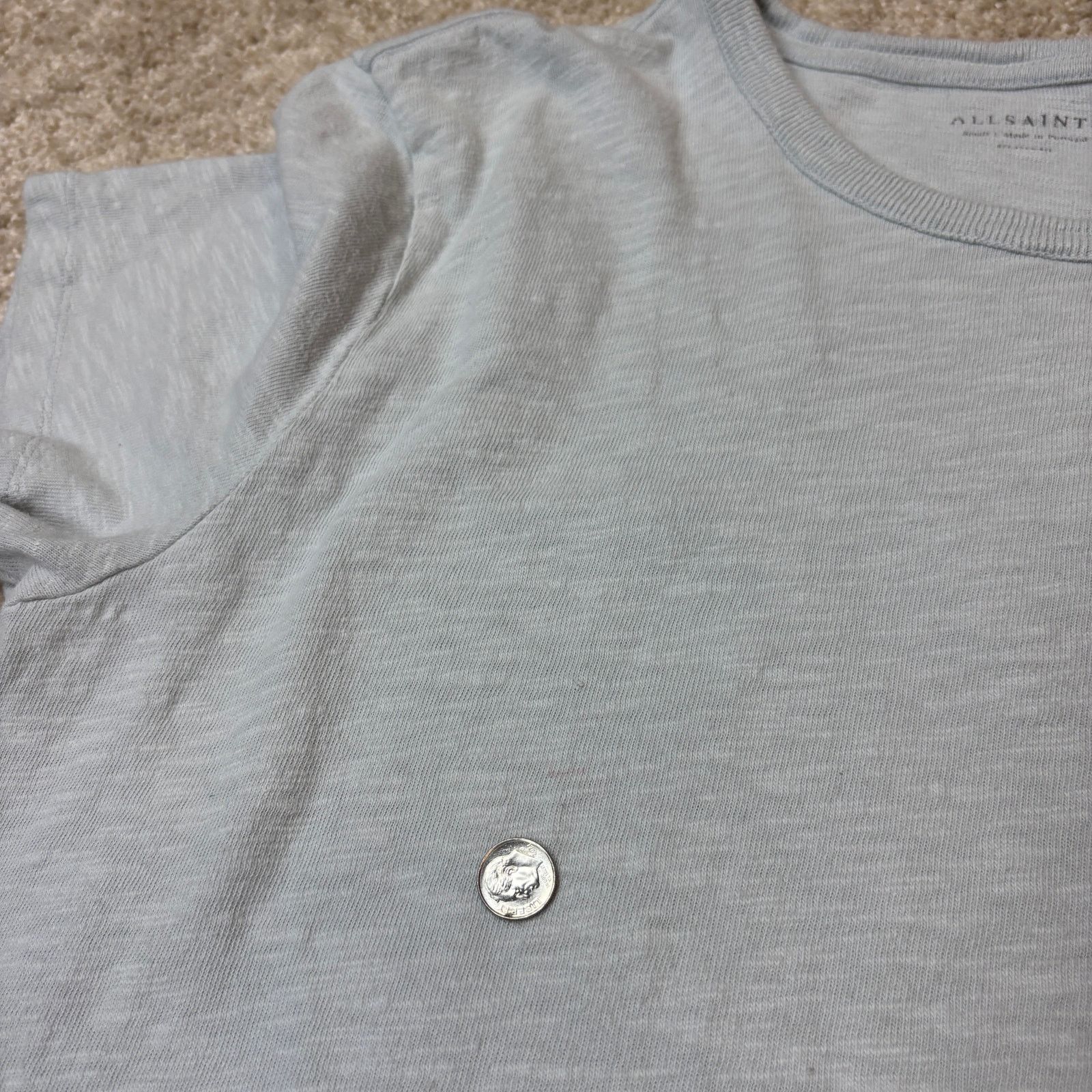 Allsaints Allsaints Halen Slub Cotton Short Sleeve Crew Shirt Men's S Size US S / EU 44-46 / 1 - 9 Thumbnail