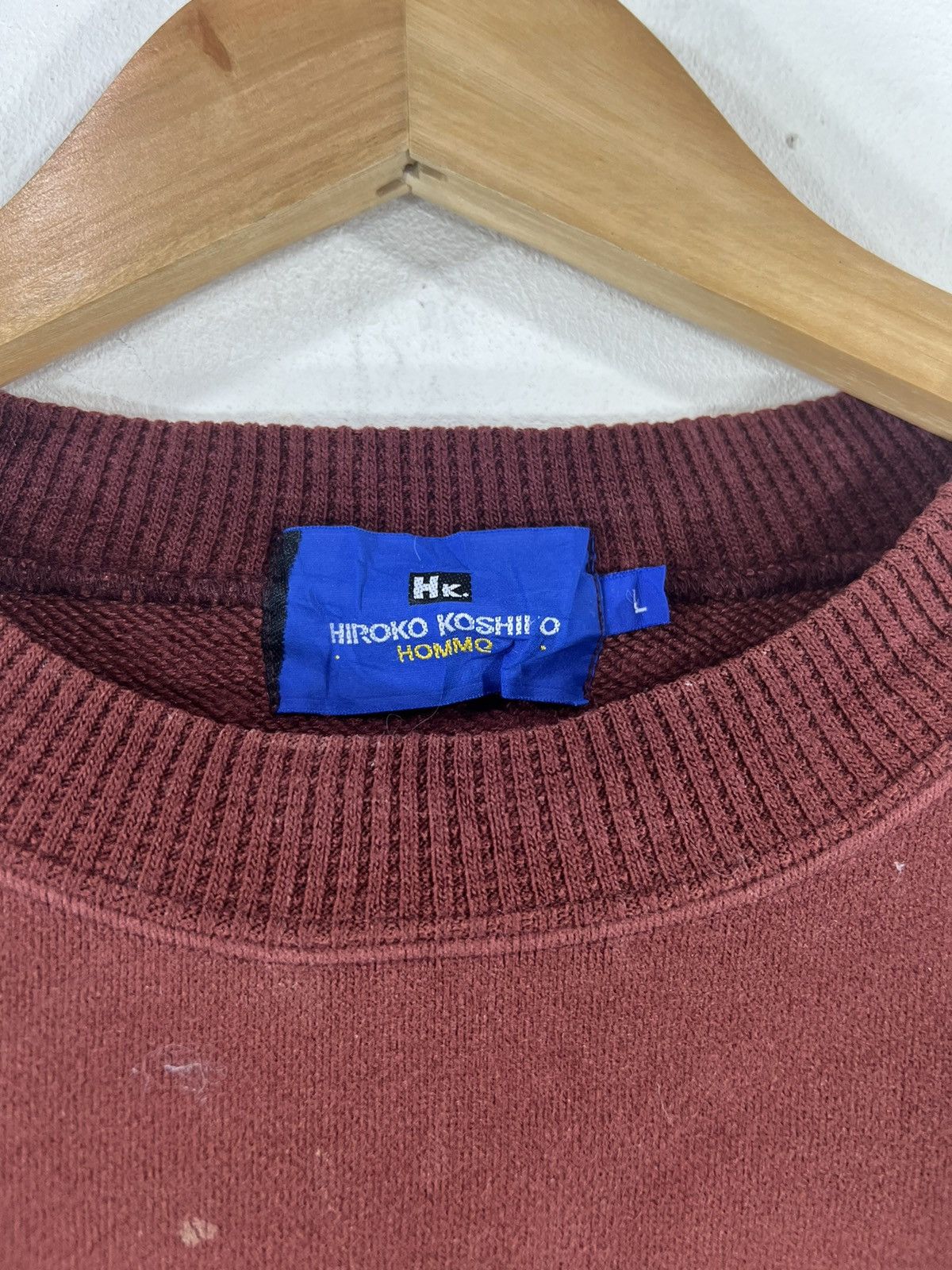 Hiroko Koshino Homme Vintage 90's Hiroko Koshino Homme Spellout Sweatshirt Size US L / EU 52-54 / 3 - 4 Thumbnail