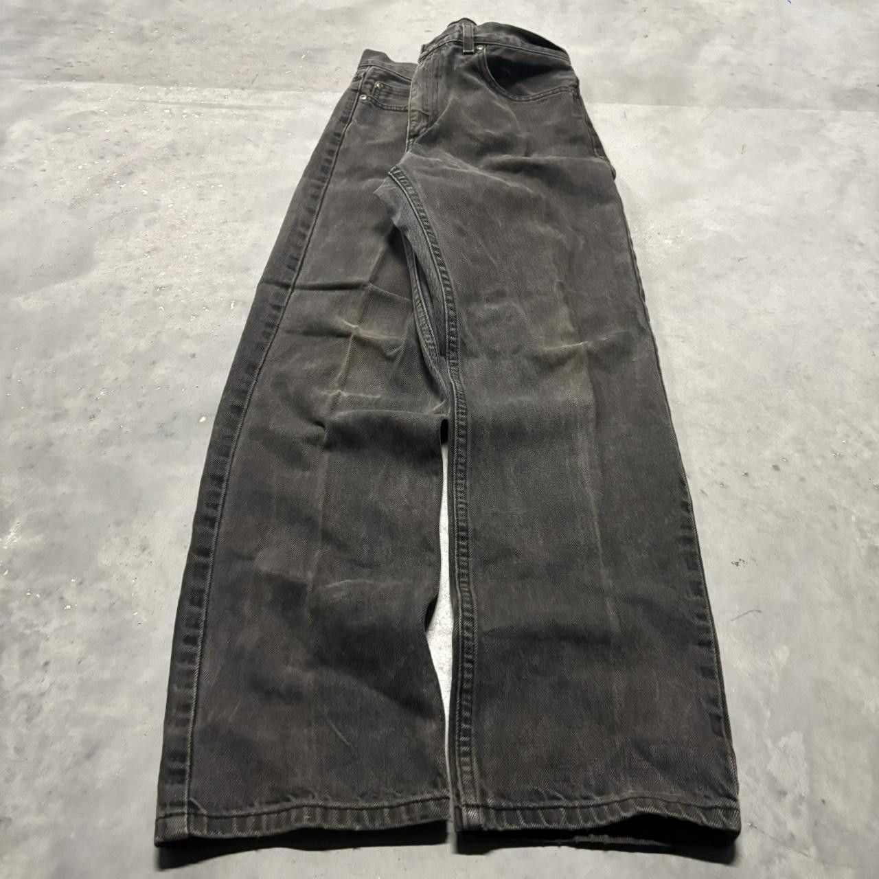 Japanese Brand × Vintage Crazy Vintage Y2K/2000s Grunge Faded Black Denim Jeans! Size US 32 / EU 48 - 3 Thumbnail