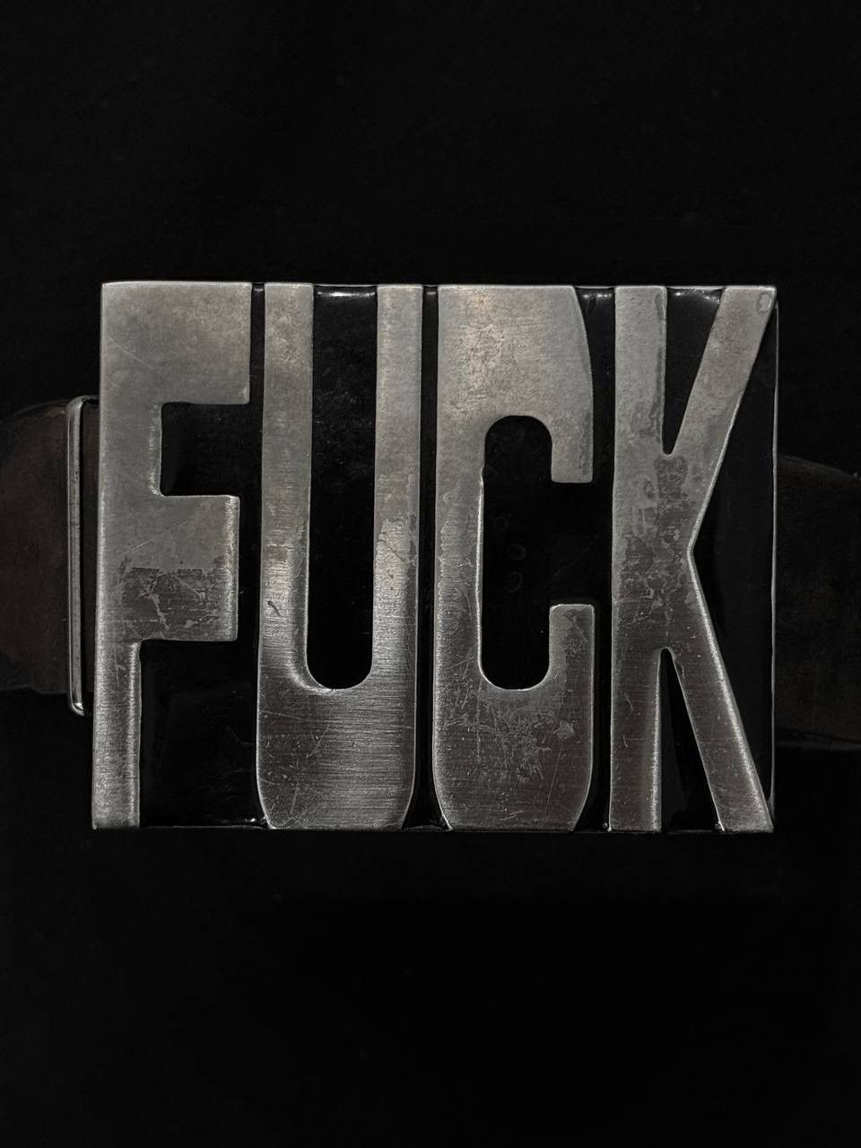 Other FUCK Leather Vintage Belt Size ONE SIZE - 2 Thumbnail