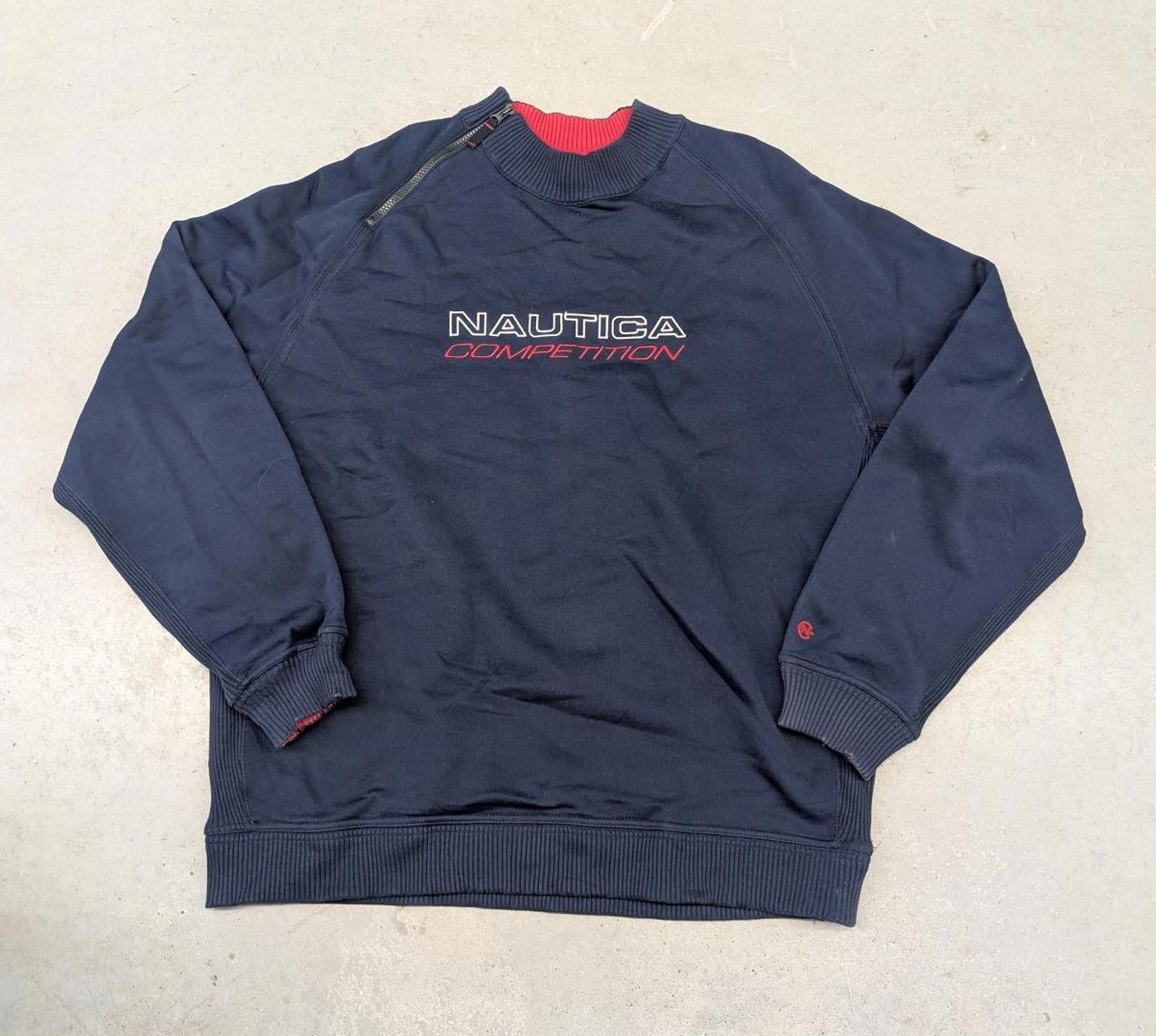 Nautica Vintage 90s Nautica Competition XXL Blue Made in USA Sweater Size US XXL / EU 58 / 5 - 1 Thumbnail