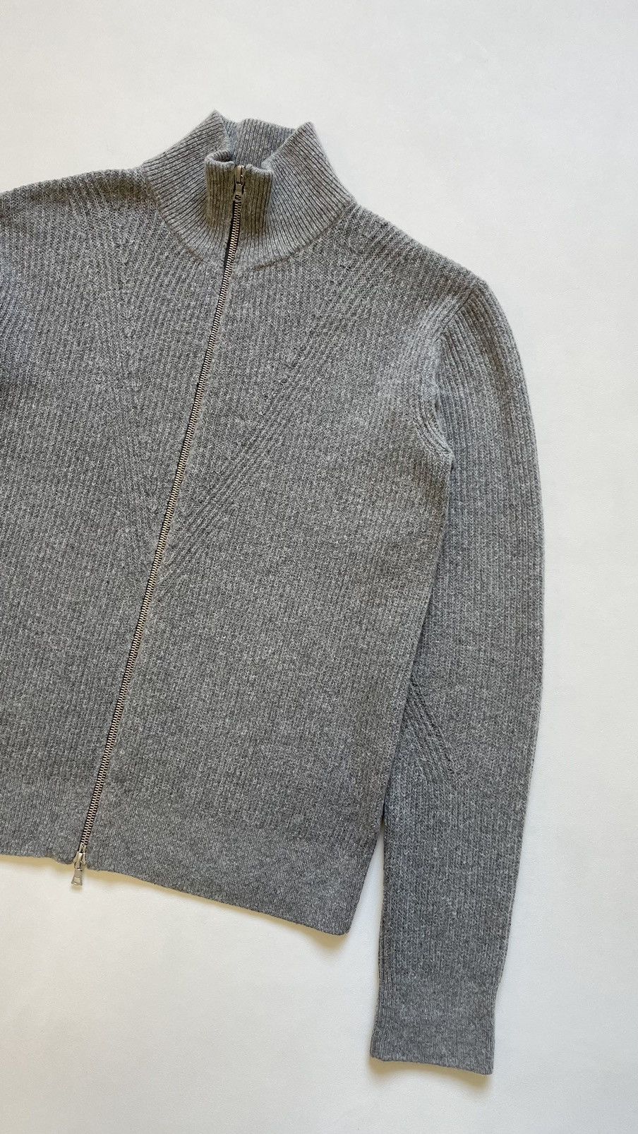 Dries Van Noten Ribbed Knit Wool Zip Drivers Cardigan Size US S / EU 44-46 / 1 - 7 Thumbnail