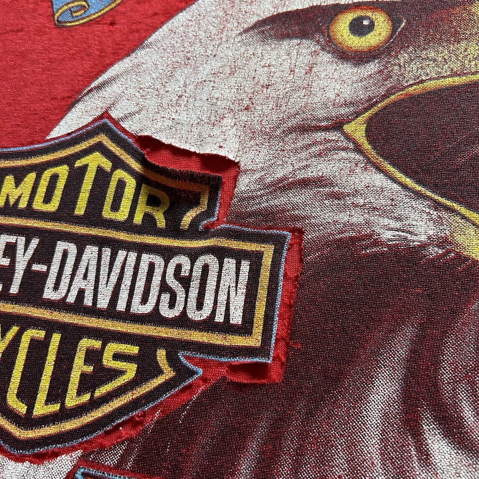 Harley Davidson Vintage 80s Harley Davidson Eagle Art T Shirt Large Red Rare Size US L / EU 52-54 / 3 - 6 Thumbnail