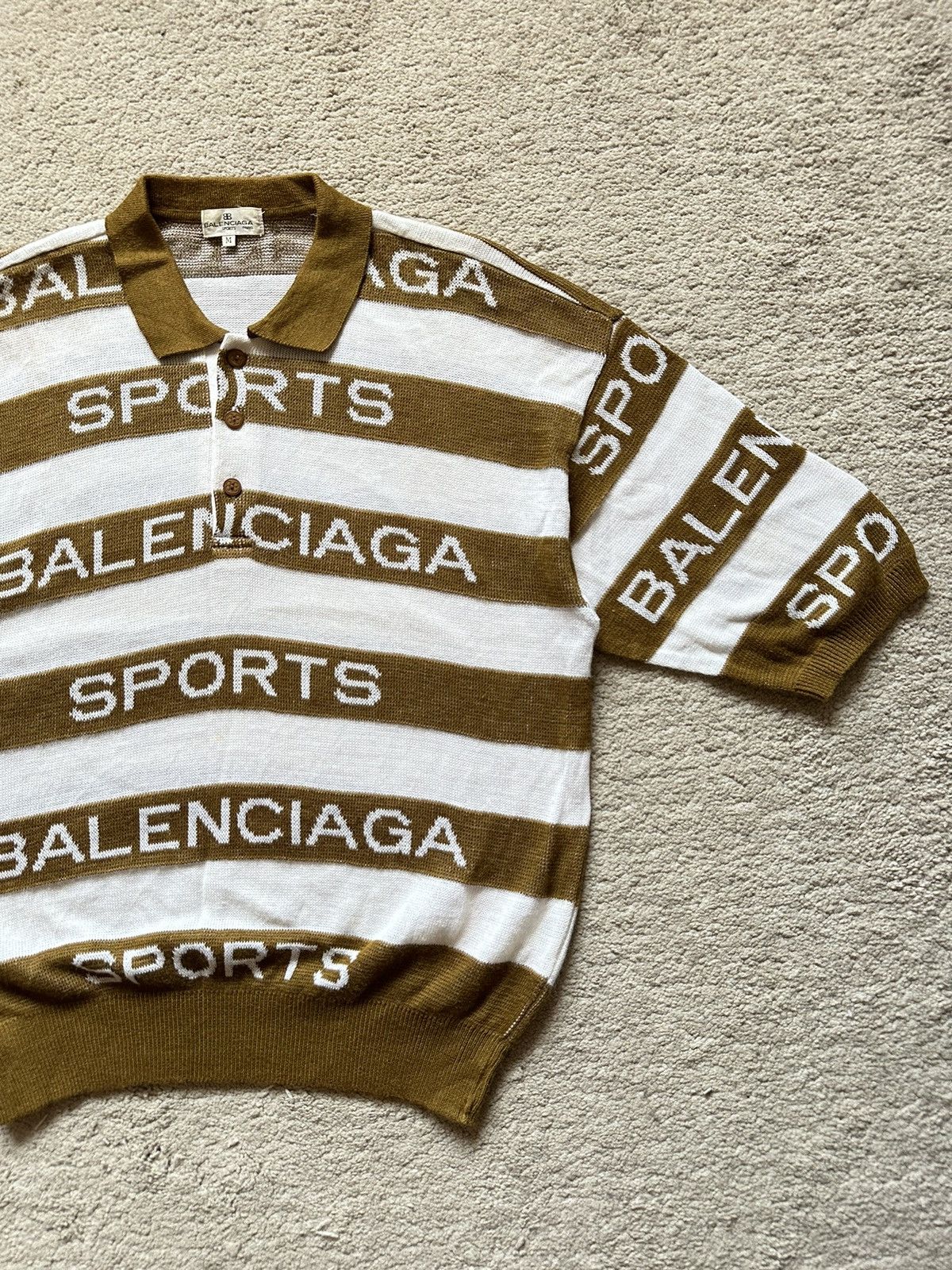 Balenciaga 1990s Balenciaga Knitted Polo Shirts Size US M / EU 48-50 / 2 - 2 Thumbnail