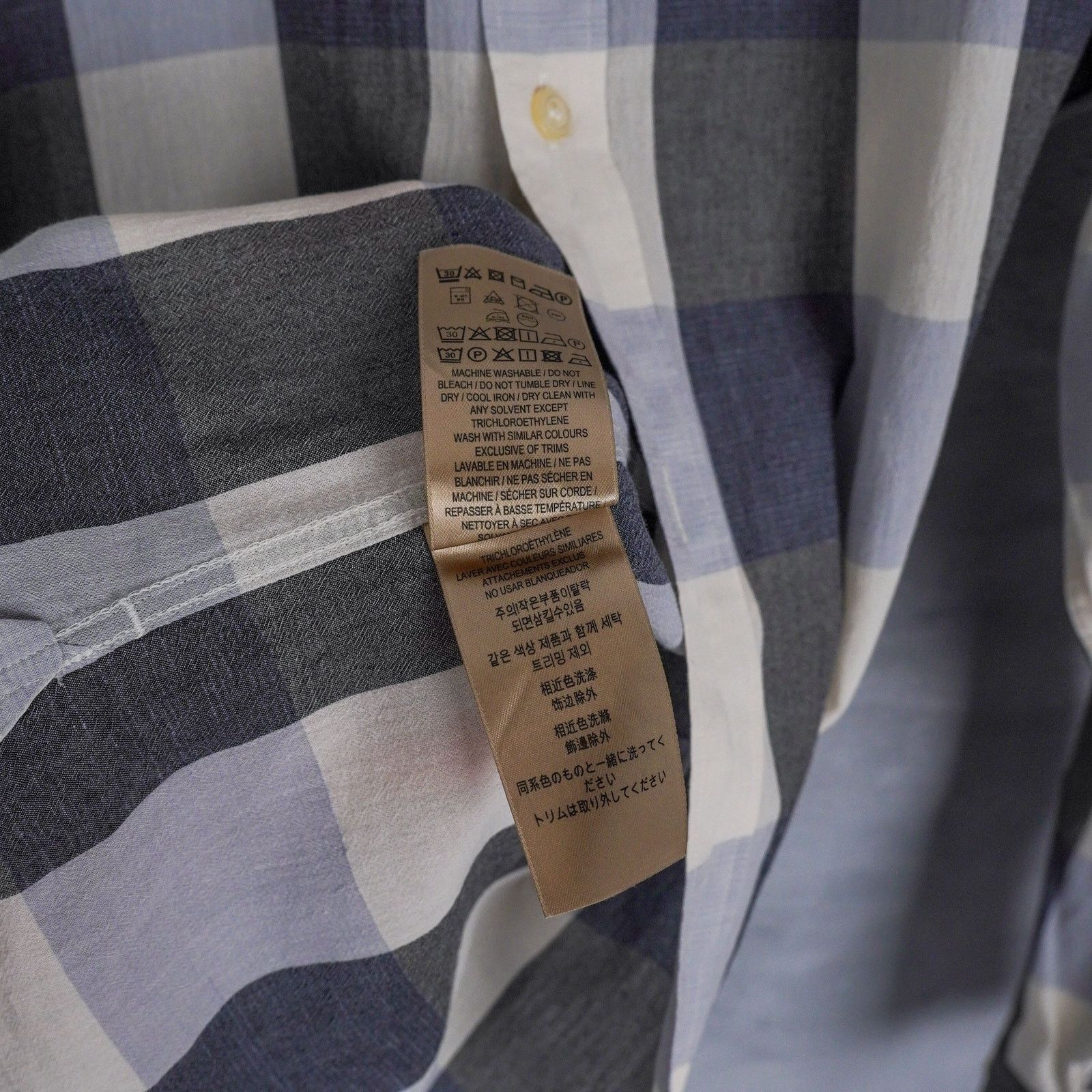 Burberry Burberry london check pattern blue embroidered logo shirt Size US XL / EU 56 / 4 - 10 Thumbnail