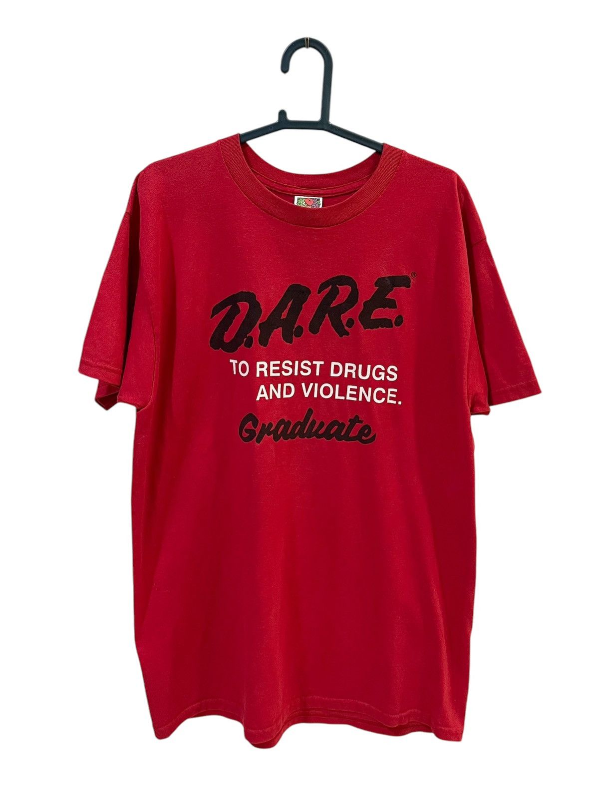 Vintage Vintage 90s DARE To Resist Drugs And Violence Tshirt Size US L / EU 52-54 / 3 - 1 Thumbnail