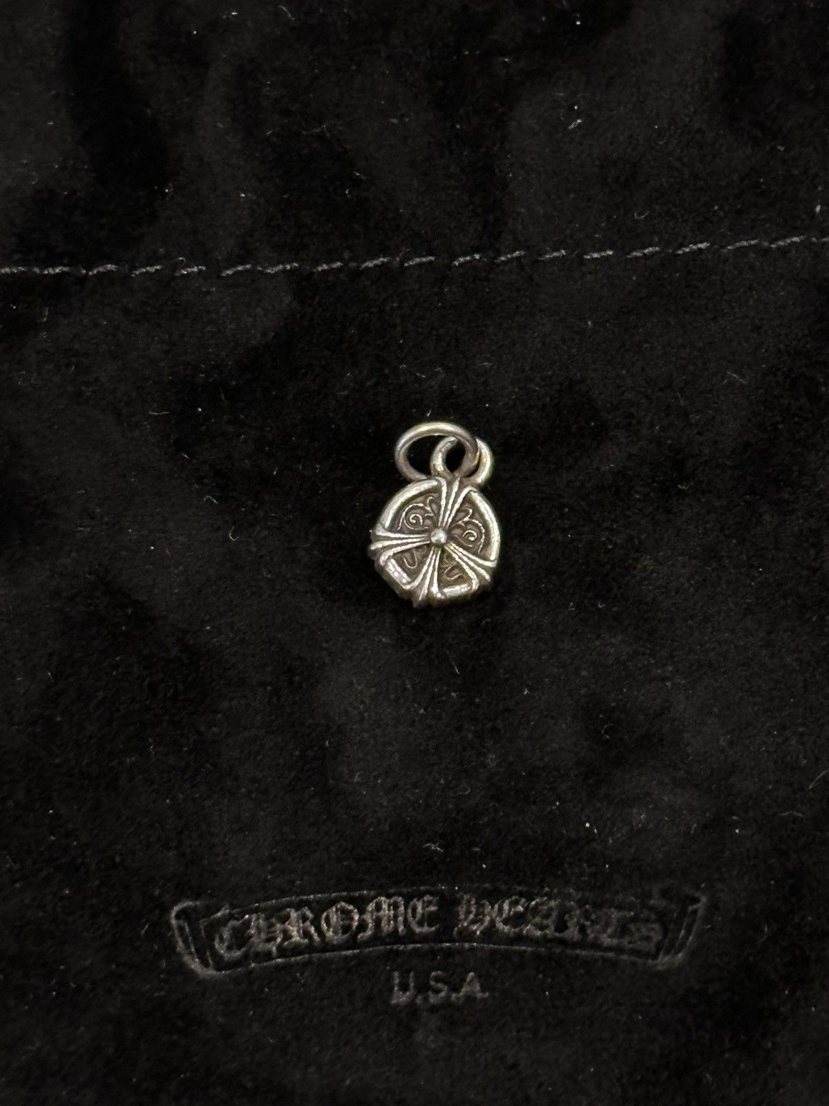 Chrome Hearts Small Silver Peace Sign Charm