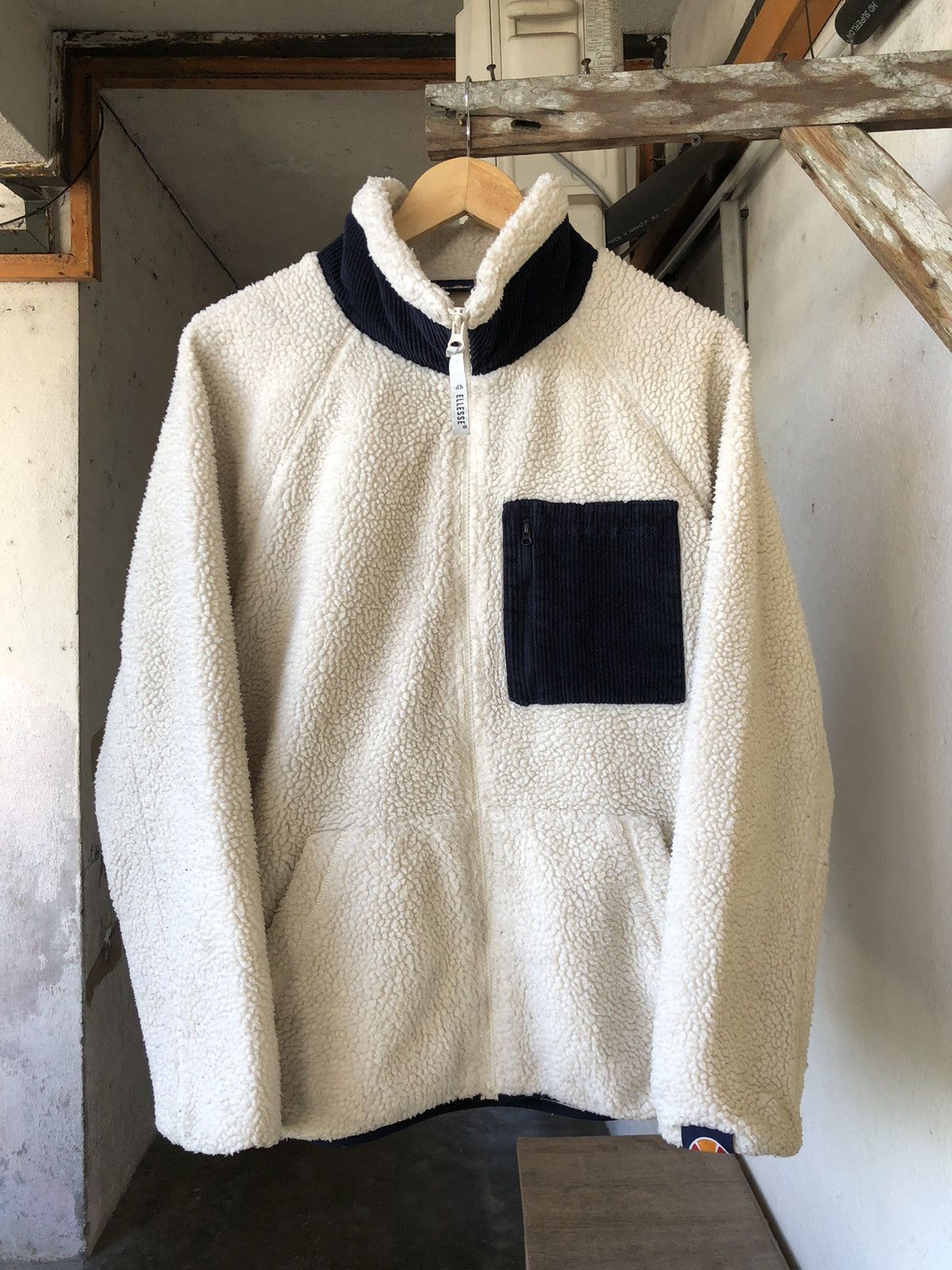 Ellesse Ellesse Sport Fleece Sherpa Zipper Jacket Like Patagonia Size US M / EU 48-50 / 2 - 1 Thumbnail