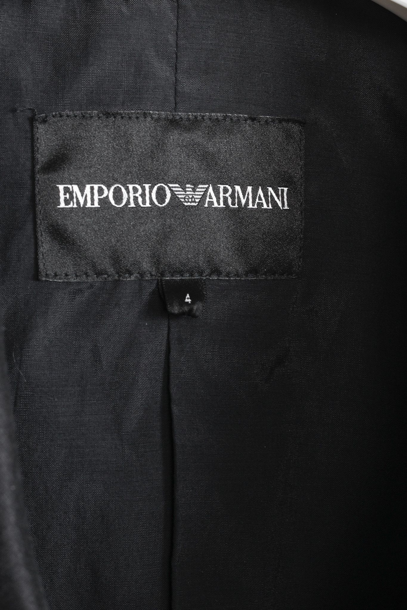 Emporio Armani Armani Ruffle Pocket Dark Grey Blazer Size S / US 4 / IT 40 - 4 Thumbnail