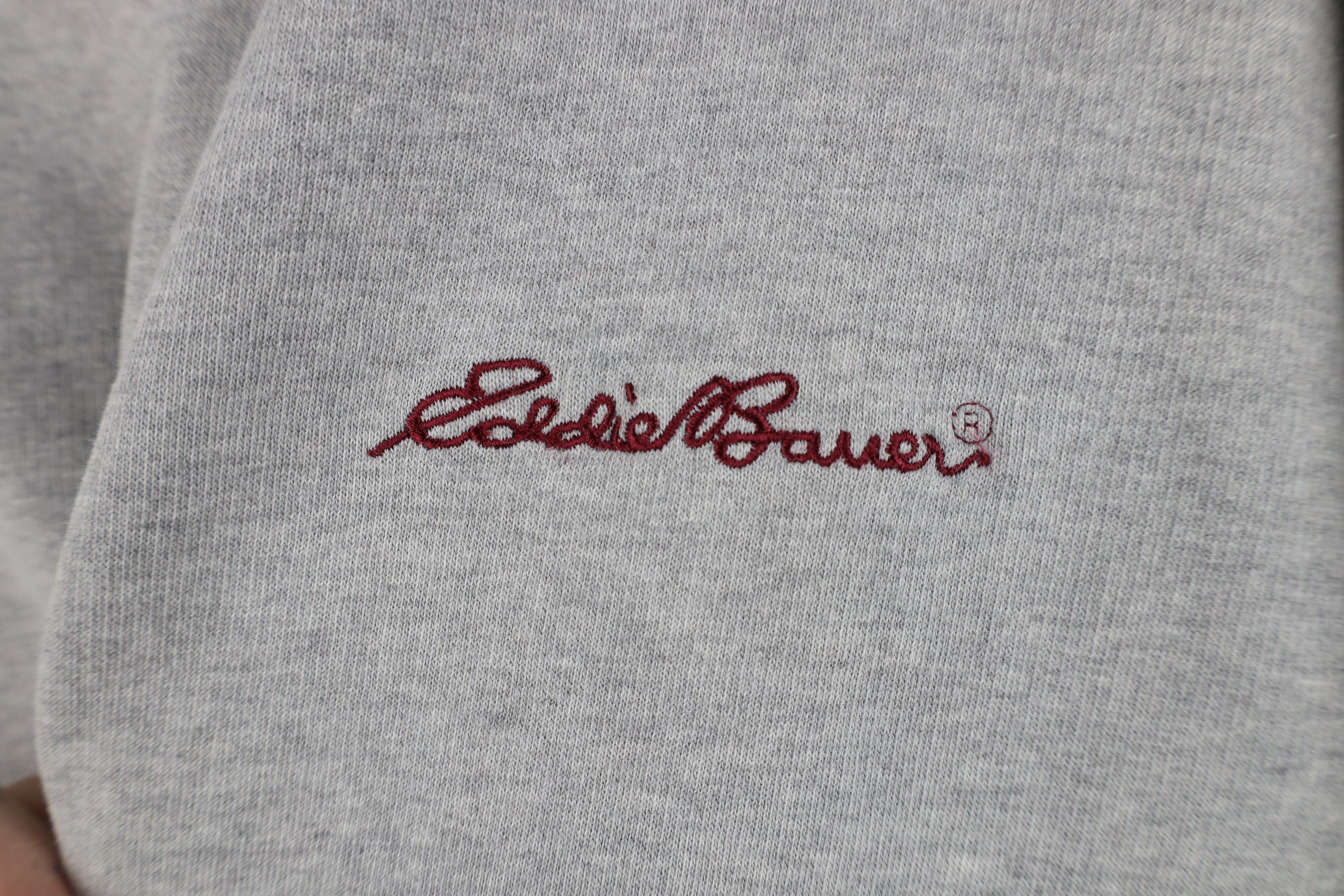 Eddie Bauer Vintage 90s Eddie Bauer Script V-Neck Sweatshirt Gray Size US M / EU 48-50 / 2 - 4 Thumbnail