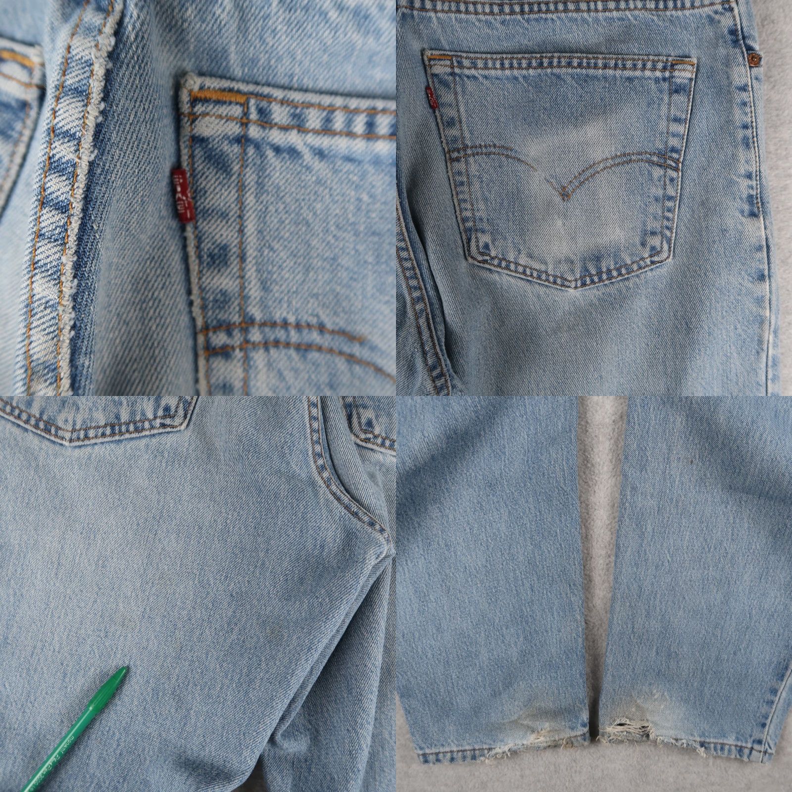 Levi's VINTAGE Levis 560 36x32 (36x30.75) Red Tab Tapered Leg Denim Jeans Canada 90s Size US 36 / EU 52 - 10 Thumbnail