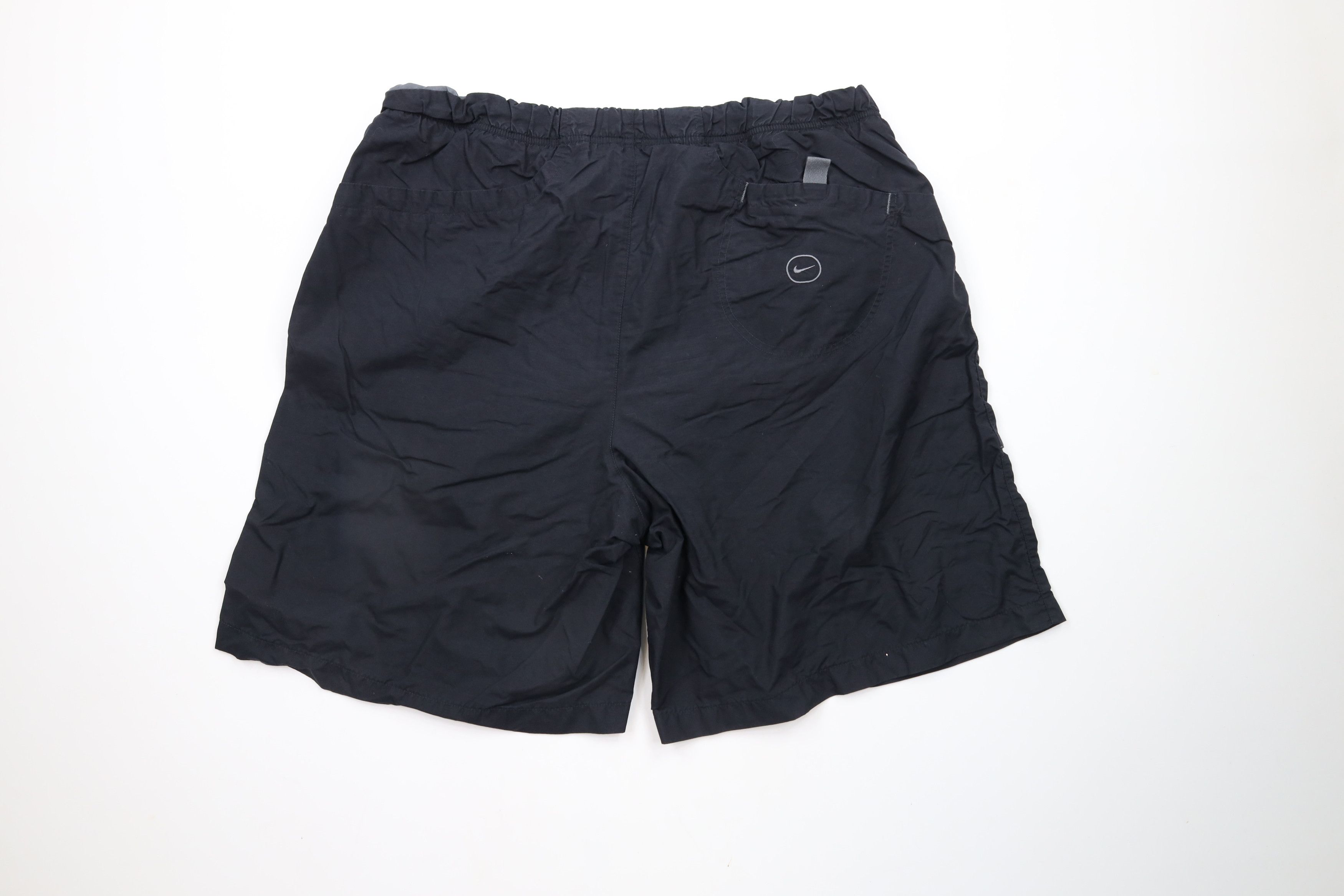 Nike × Vintage Vintage 90s Nike Scott Mini Swoosh Lined Cargo Shorts Black Size US 36 / EU 52 - 7 Thumbnail