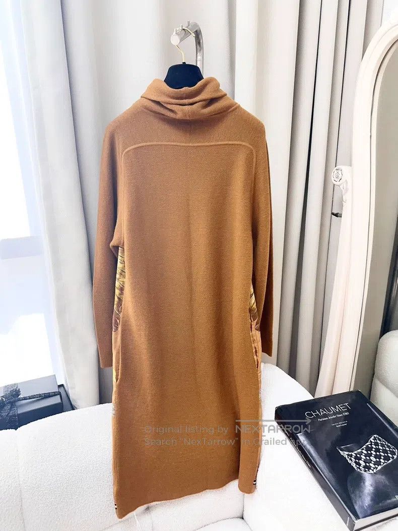 Hermes Hermes Ginger Yellow Knit Jacquard Silk Phoenix Pattern Lo Size XS / US 0-2 / IT 36-38 - 2 Thumbnail