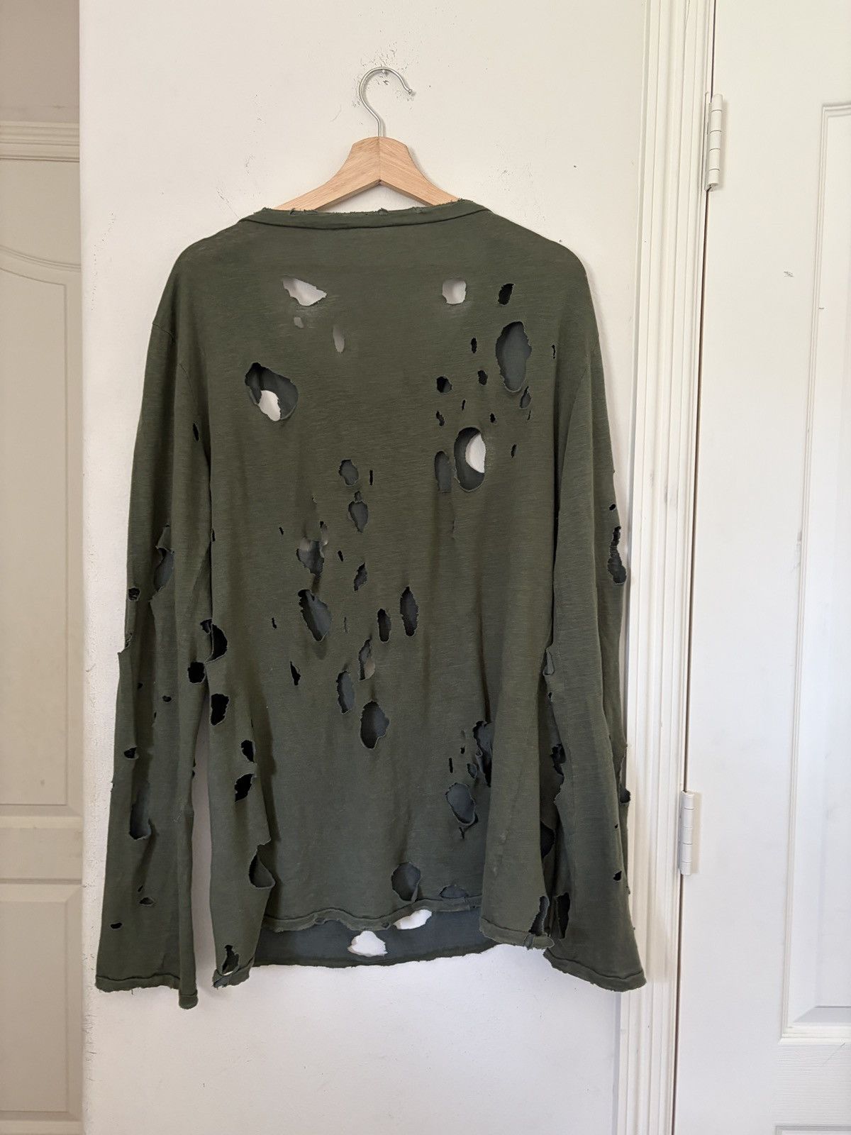 Balmain SS10 Decarnin Bullet Distressed Shotgun Longsleeve Size US M / EU 48-50 / 2 - 2 Thumbnail