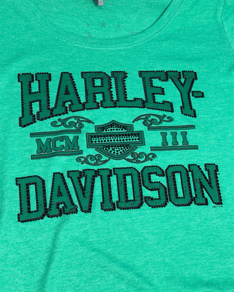 Harley Davidson 2017 Harley Davidson Bellevue Washington Rhinestone T-Shirt Size L / US 10 / IT 46 - 5 Thumbnail
