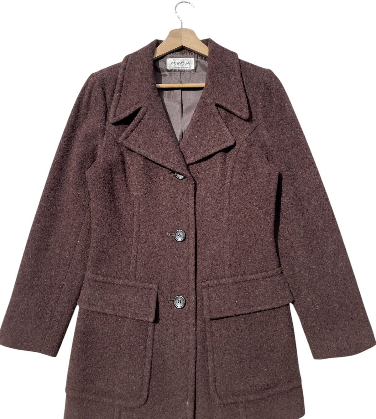 Japanese Brand 🔥Accept Binding Offer🔥 Studio M2 Wool Peacoat Jacket Size S / US 4 / IT 40 - 4 Thumbnail