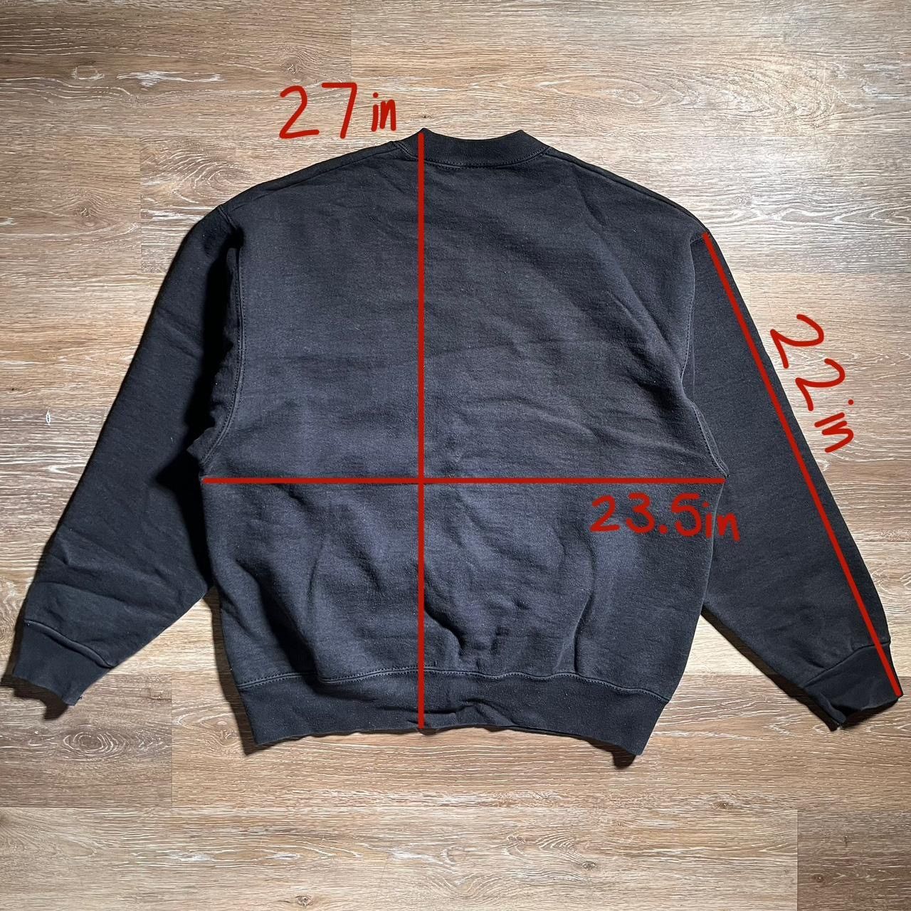 Fruit Of The Loom vintage 90s fruit of the loom super cotton black sweatshirt Size US L / EU 52-54 / 3 - 2 Thumbnail