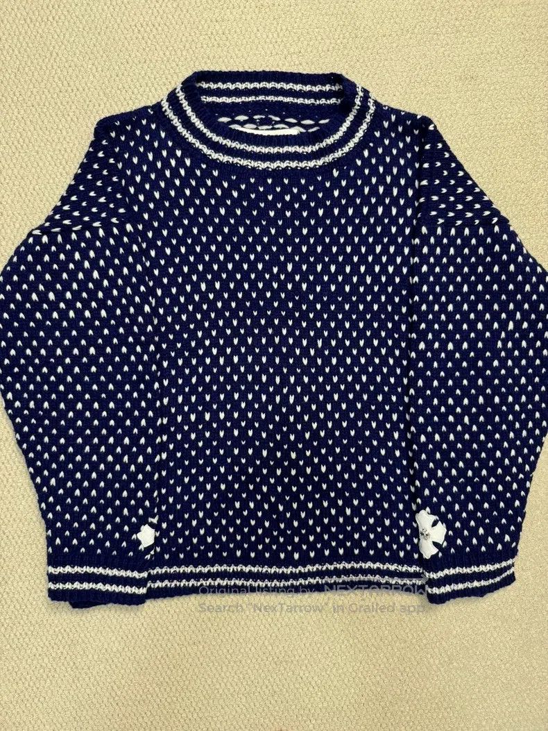 Chrome Hearts CHROME HEARTS Size os White and blue knitted sweater with c Size US S / EU 44-46 / 1 - 1 Thumbnail